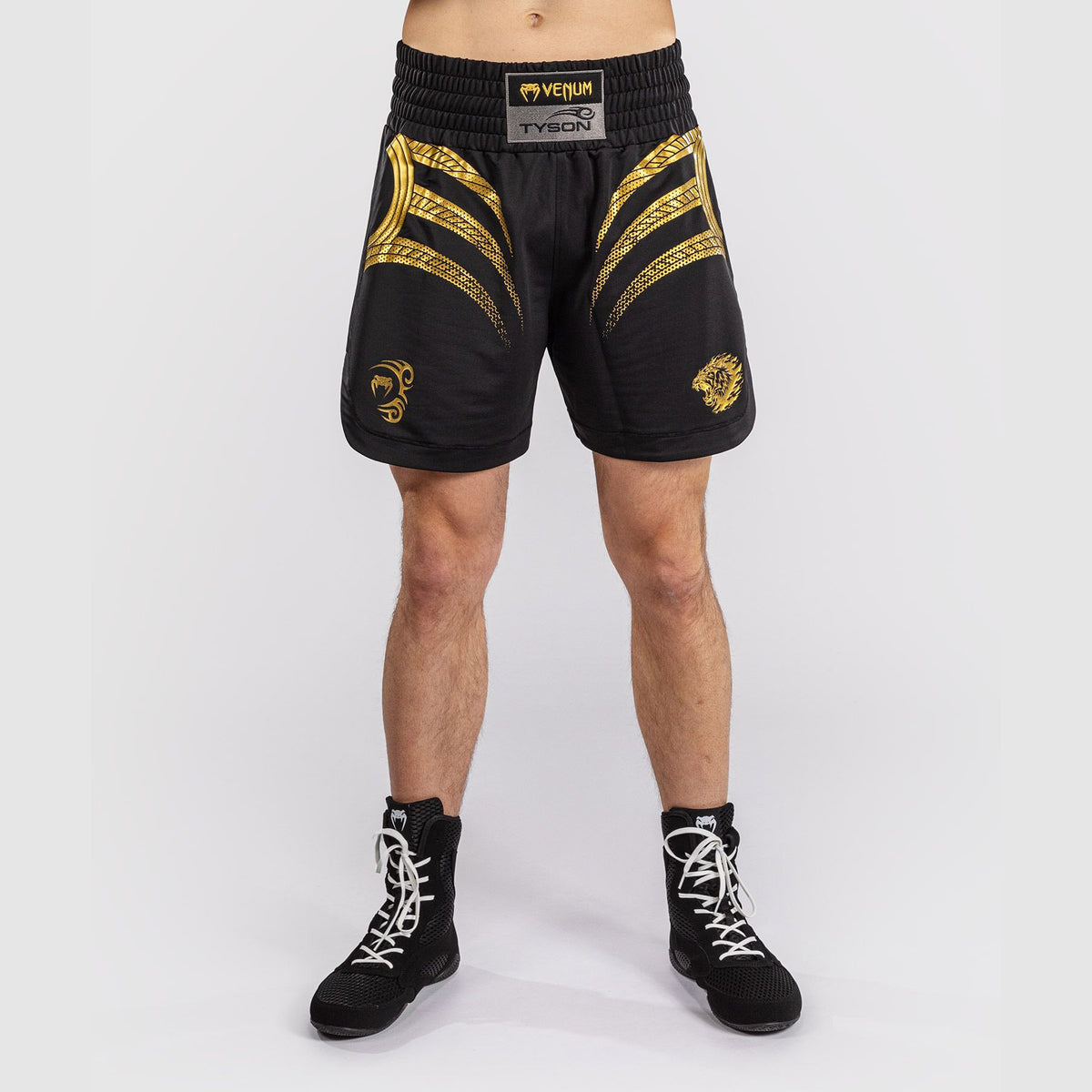 Venum x Mike Tyson Tiger Boxing Shorts Black/Gold - The Fight Club