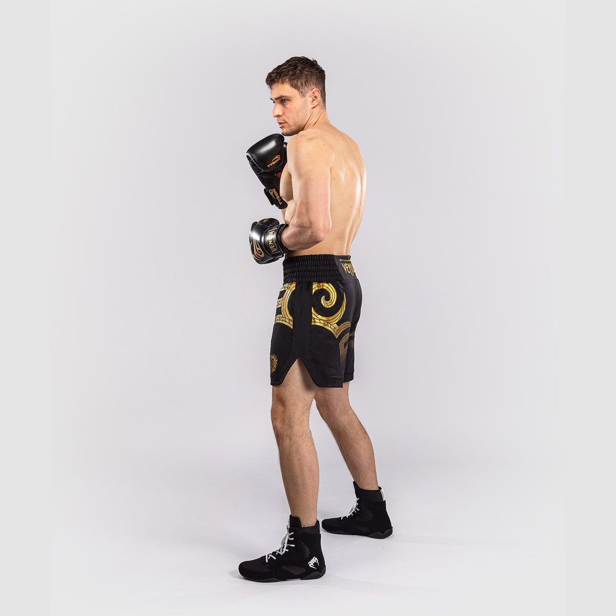 Venum x Mike Tyson Tiger Boxing Shorts Black/Gold - The Fight Club