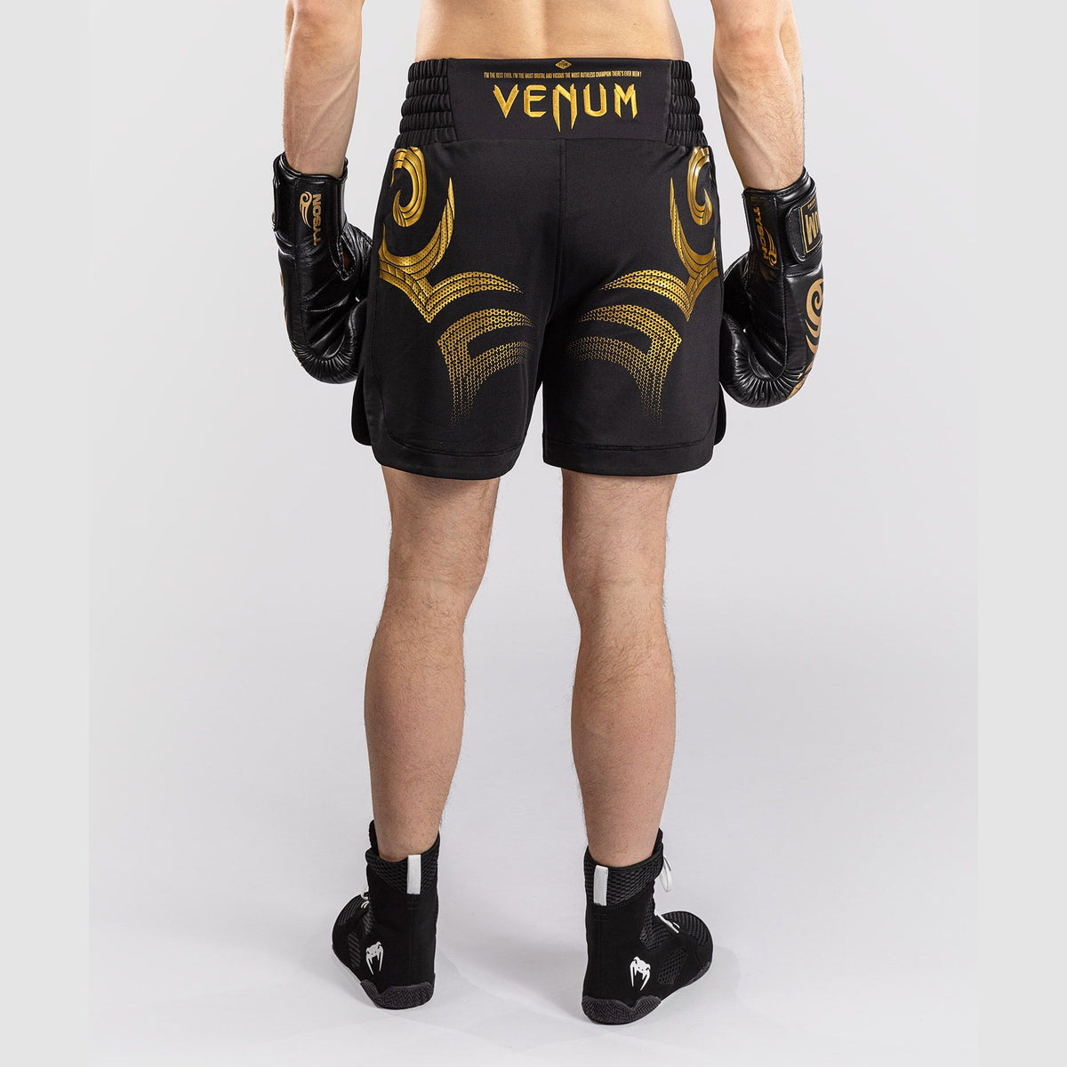 Venum x Mike Tyson Tiger Boxing Shorts Black/Gold - The Fight Club