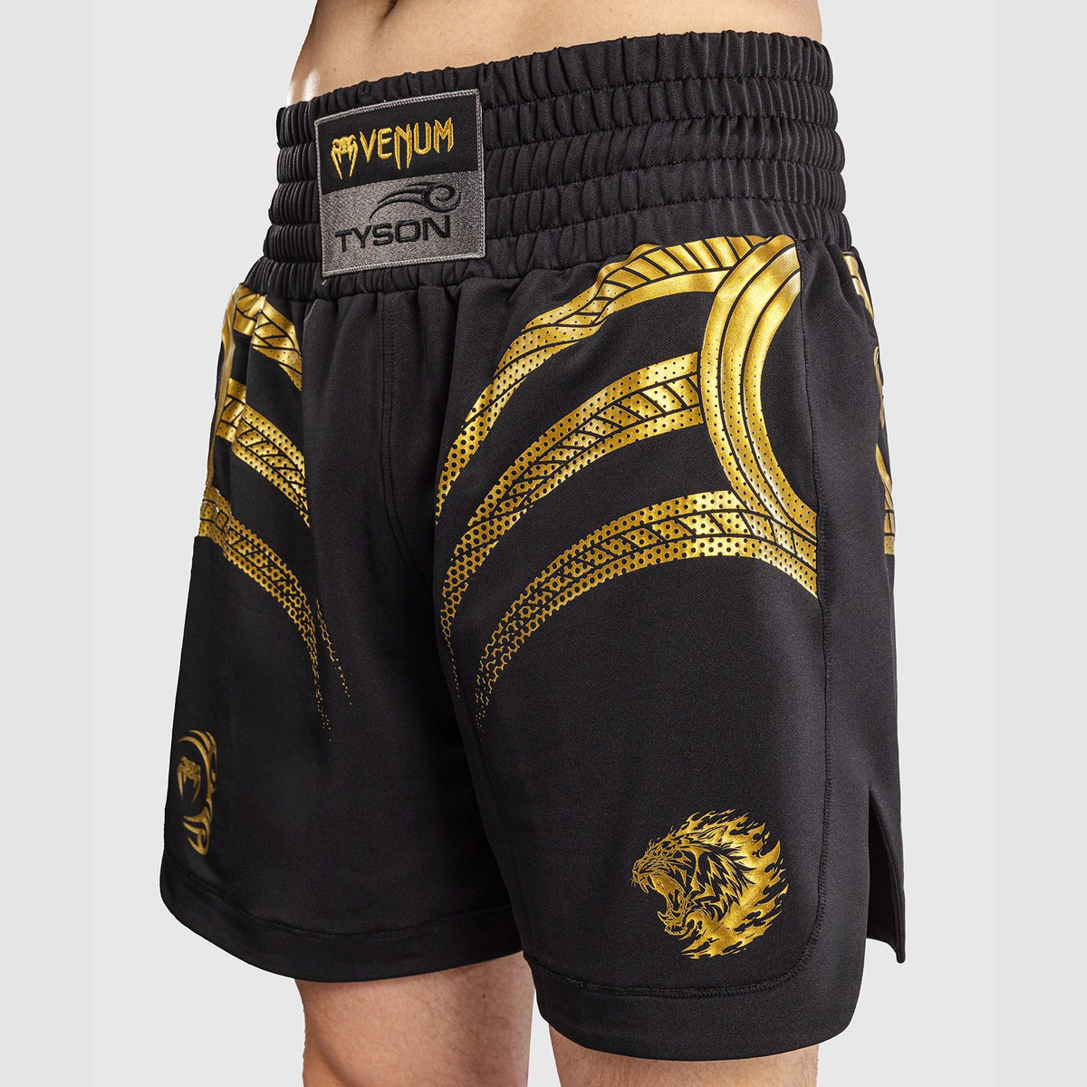Venum x Mike Tyson Tiger Boxing Shorts Black/Gold - The Fight Club