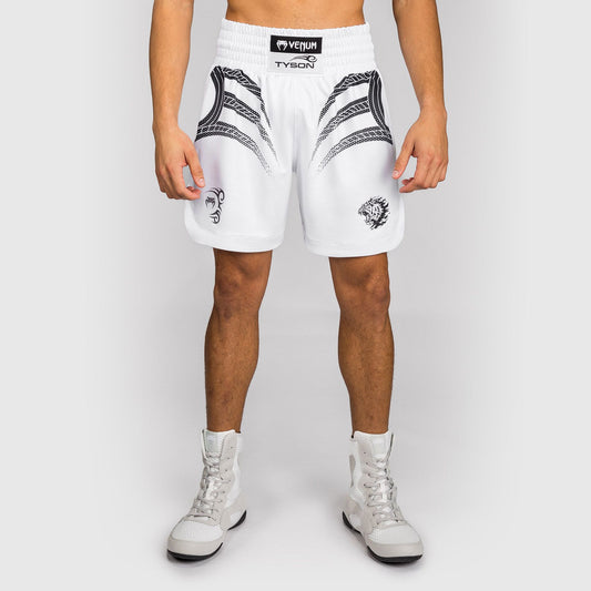 Venum x Mike Tyson Tiger Boxing Shorts Optical White/Deep Black - The Fight Club