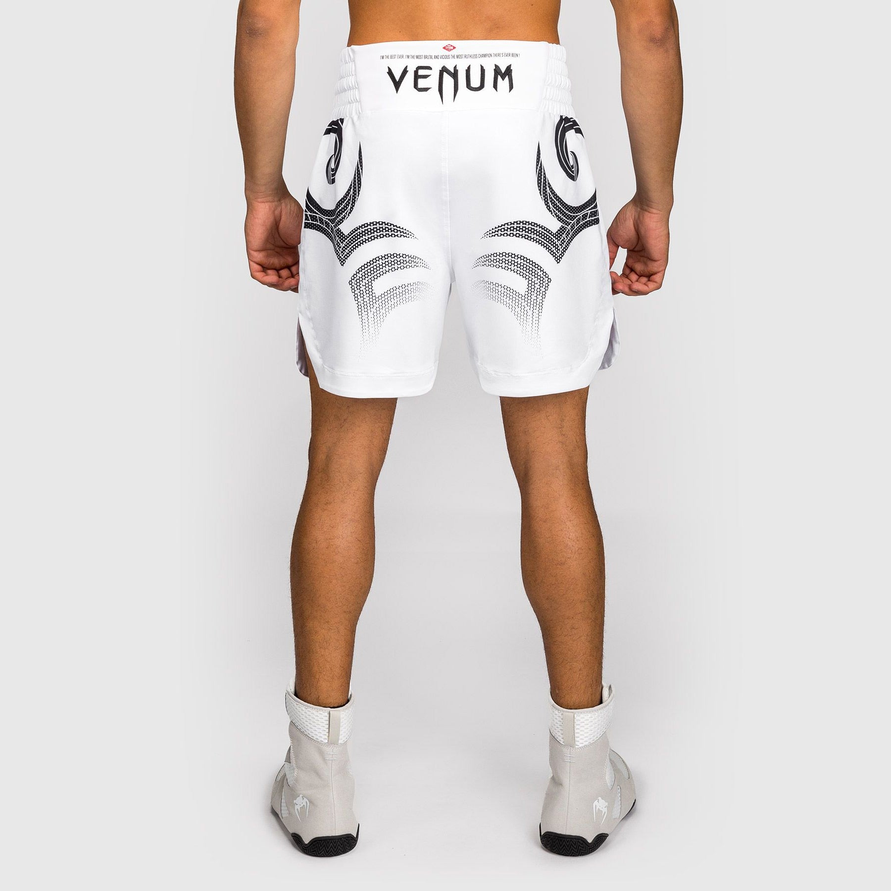 Venum x Mike Tyson Tiger Boxing Shorts Optical White/Deep Black - The Fight Club