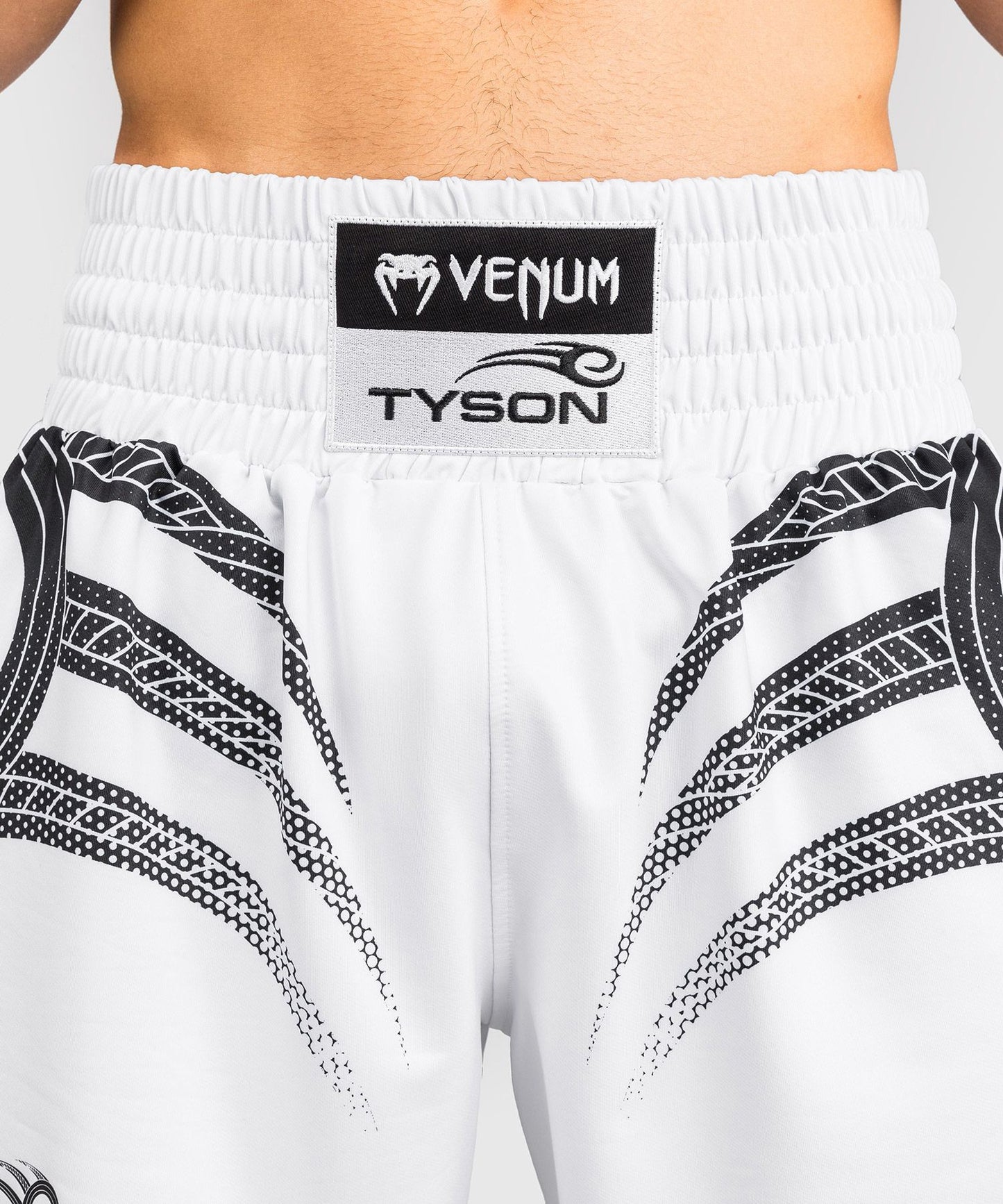 Venum x Mike Tyson Tiger Boxing Shorts Optical White/Deep Black - The Fight Club
