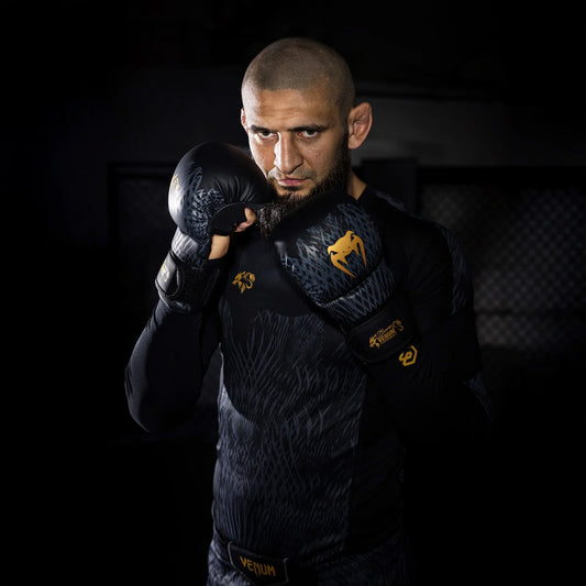 Venum x Chimaev Wild Borz MMA Sparring Gloves Black/Gold - The Fight Club