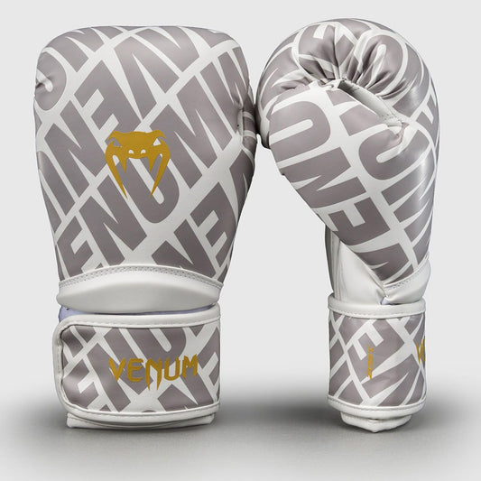 Venum Contender 1.5 XT 3D Boxing Gloves White/Gold - The Fight Club