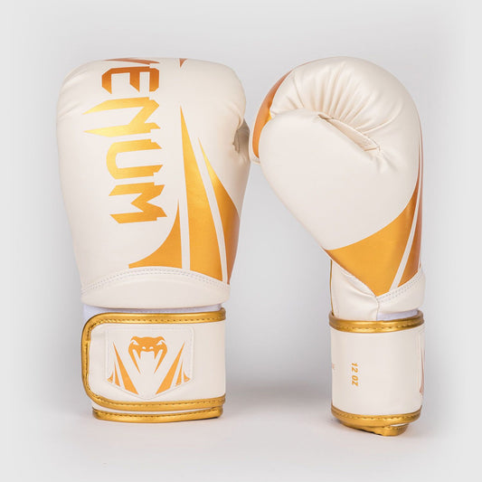 Venum Challenger 2.5 Boxing Gloves – White/Gold