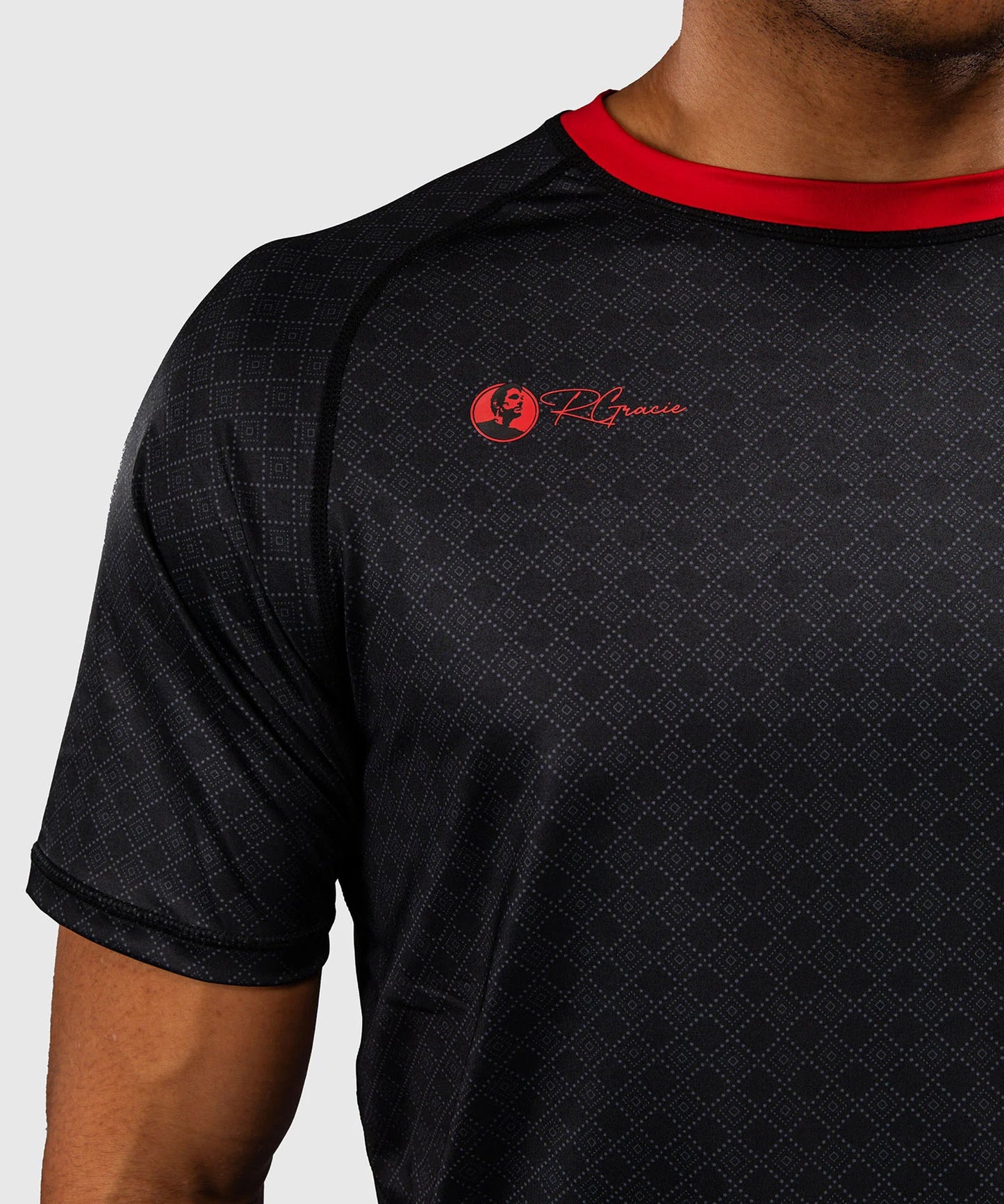 Venum x Roger Gracie Signature Dry Tech T-Shirt Black/Red - The Fight Club