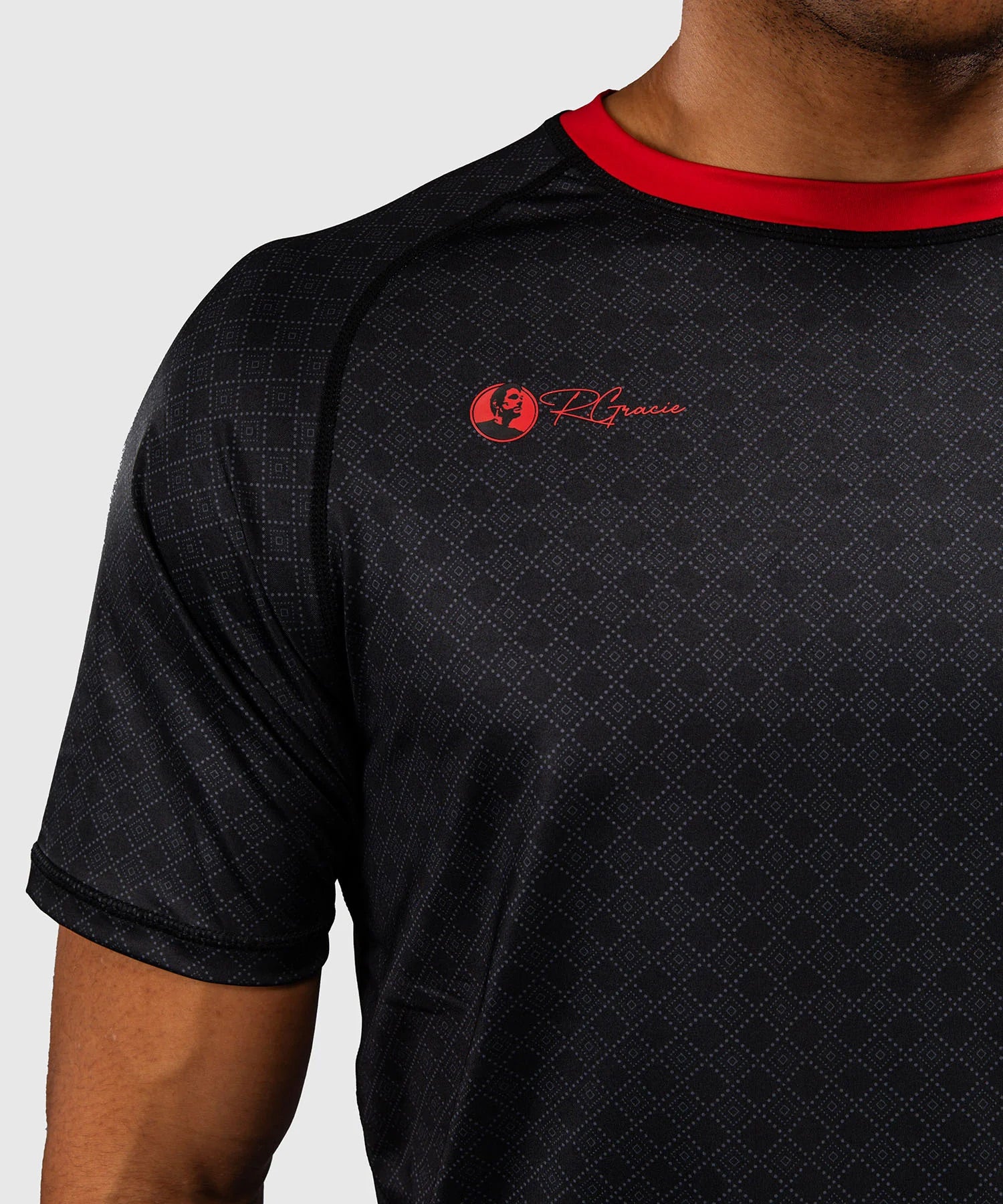 Venum x Roger Gracie Signature Dry Tech T-Shirt Black/Red - The Fight Club