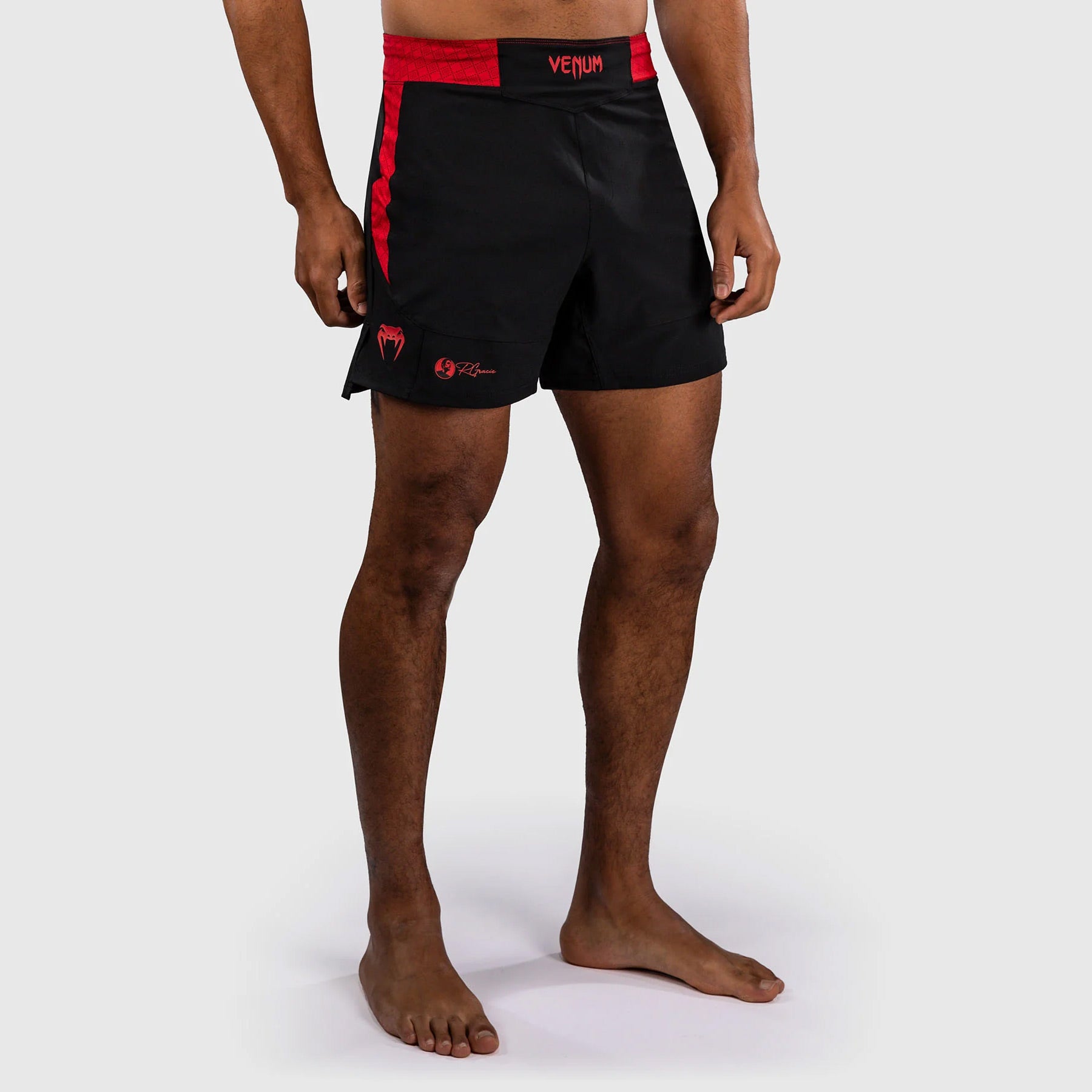 Venum x Roger Gracie Signature Fight Shorts Black/Red - The Fight Club