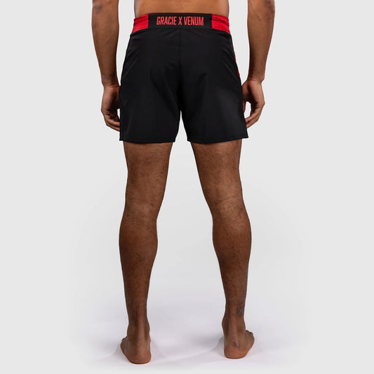 Venum x Roger Gracie Signature Fight Shorts Black/Red - The Fight Club