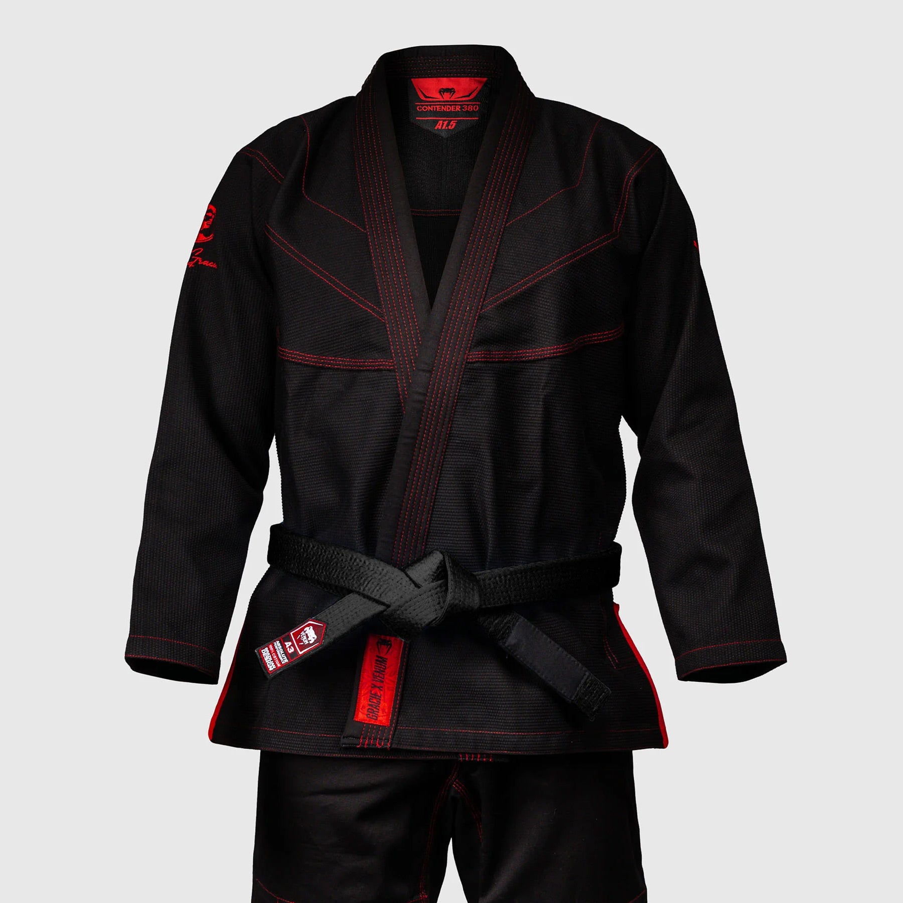 Venum x Roger Gracie Signature BJJ Gi Black/Red - The Fight Club