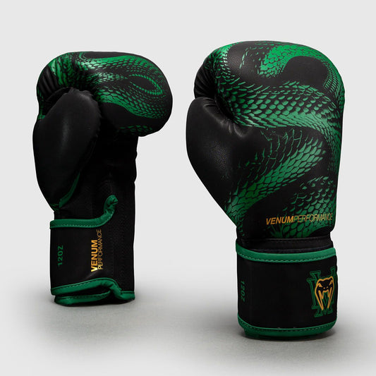 Venum Matupa Boxing Gloves Black/Green/Gold - The Fight Club