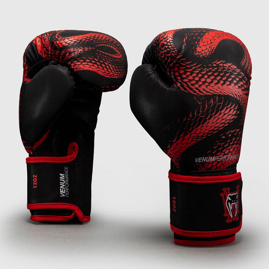Venum Matupa Boxing Gloves Black/Red/Silver - The Fight Club