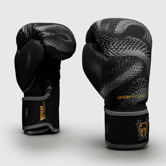 Venum Matupa Boxing Gloves Black/Grey/Gold - The Fight Club