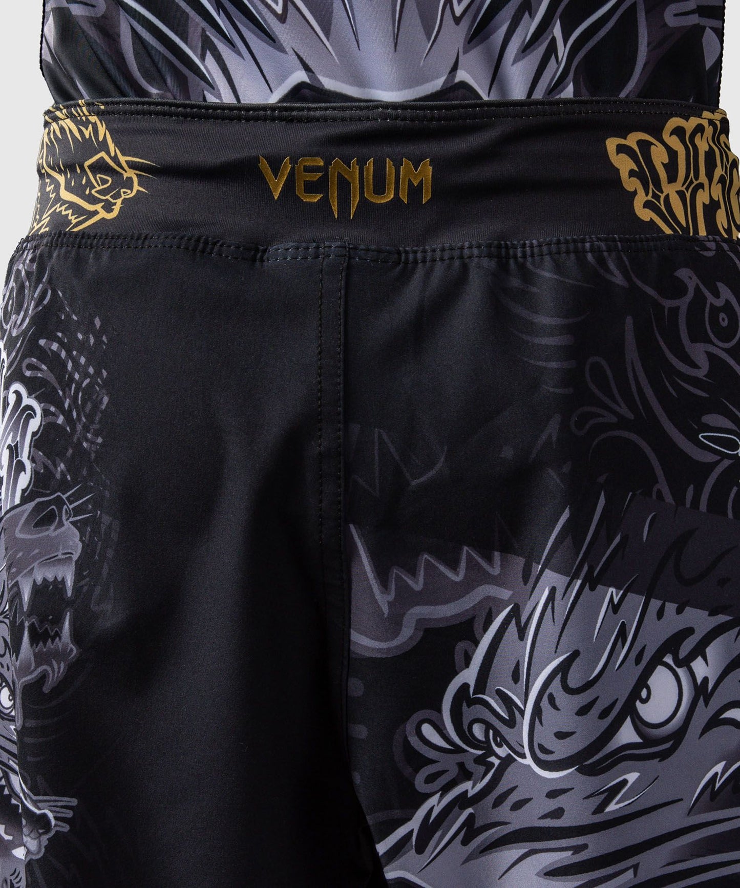 Venum Wolf Atak Kids Fight Shorts Black/Grey - The Fight Club