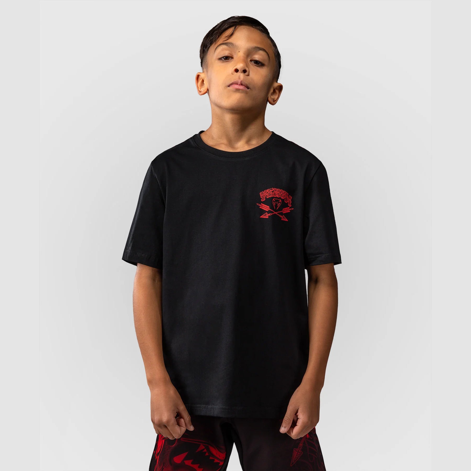 Venum Wolf Atak Kids T-Shirt Black/Red - The Fight Club