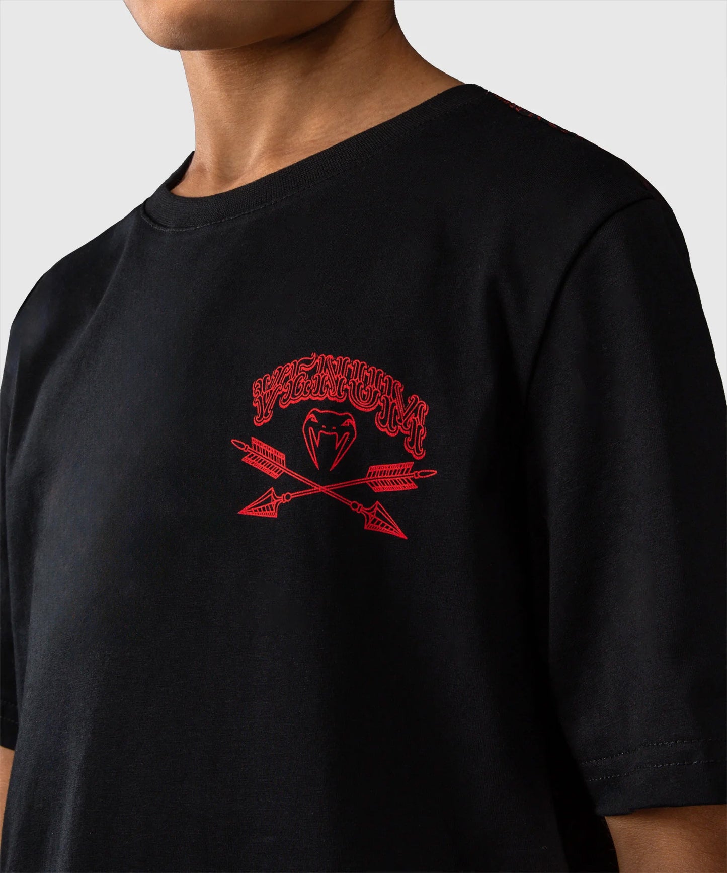 Venum Wolf Atak Kids T-Shirt Black/Red - The Fight Club