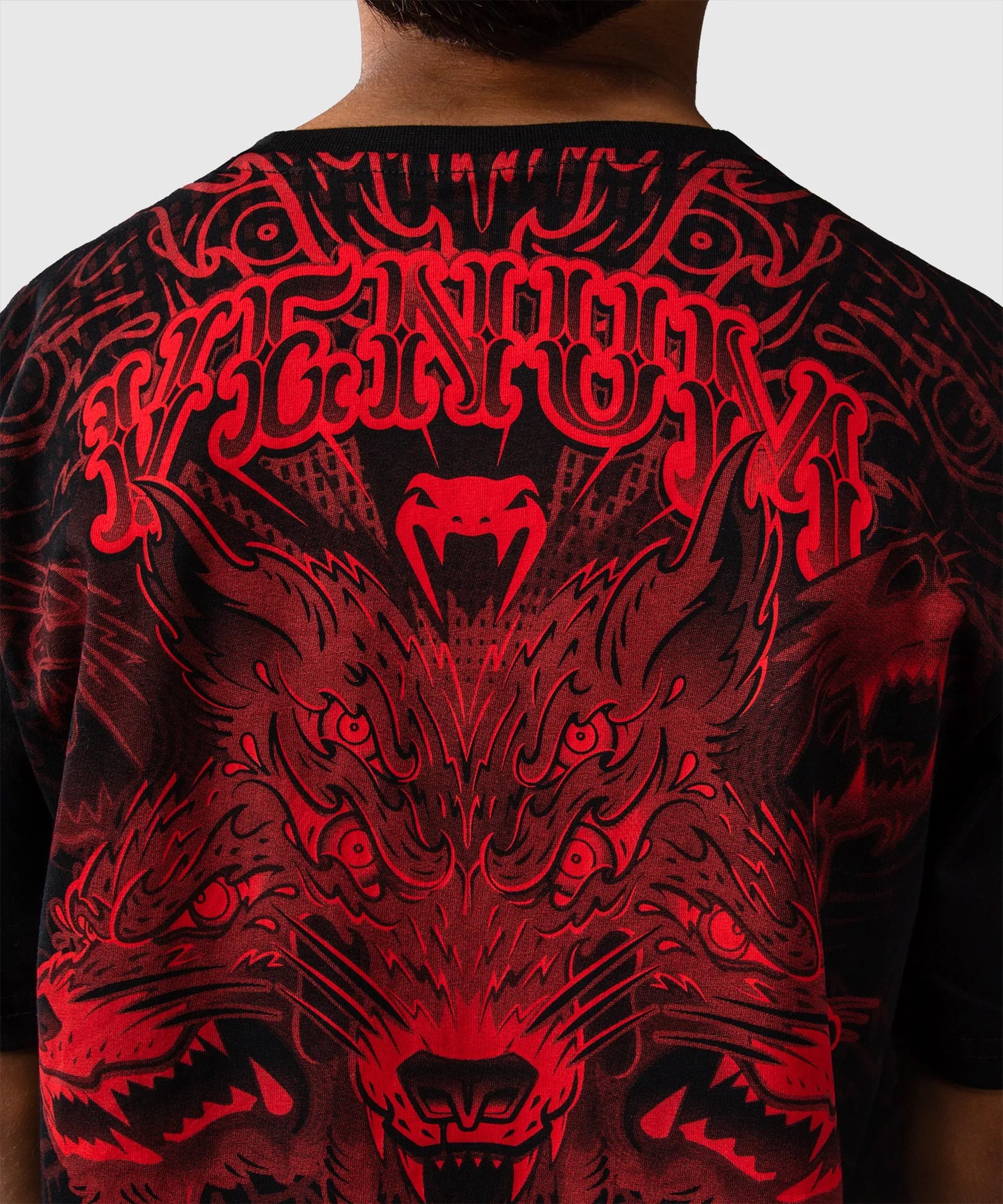 Venum Wolf Atak Kids T-Shirt Black/Red - The Fight Club