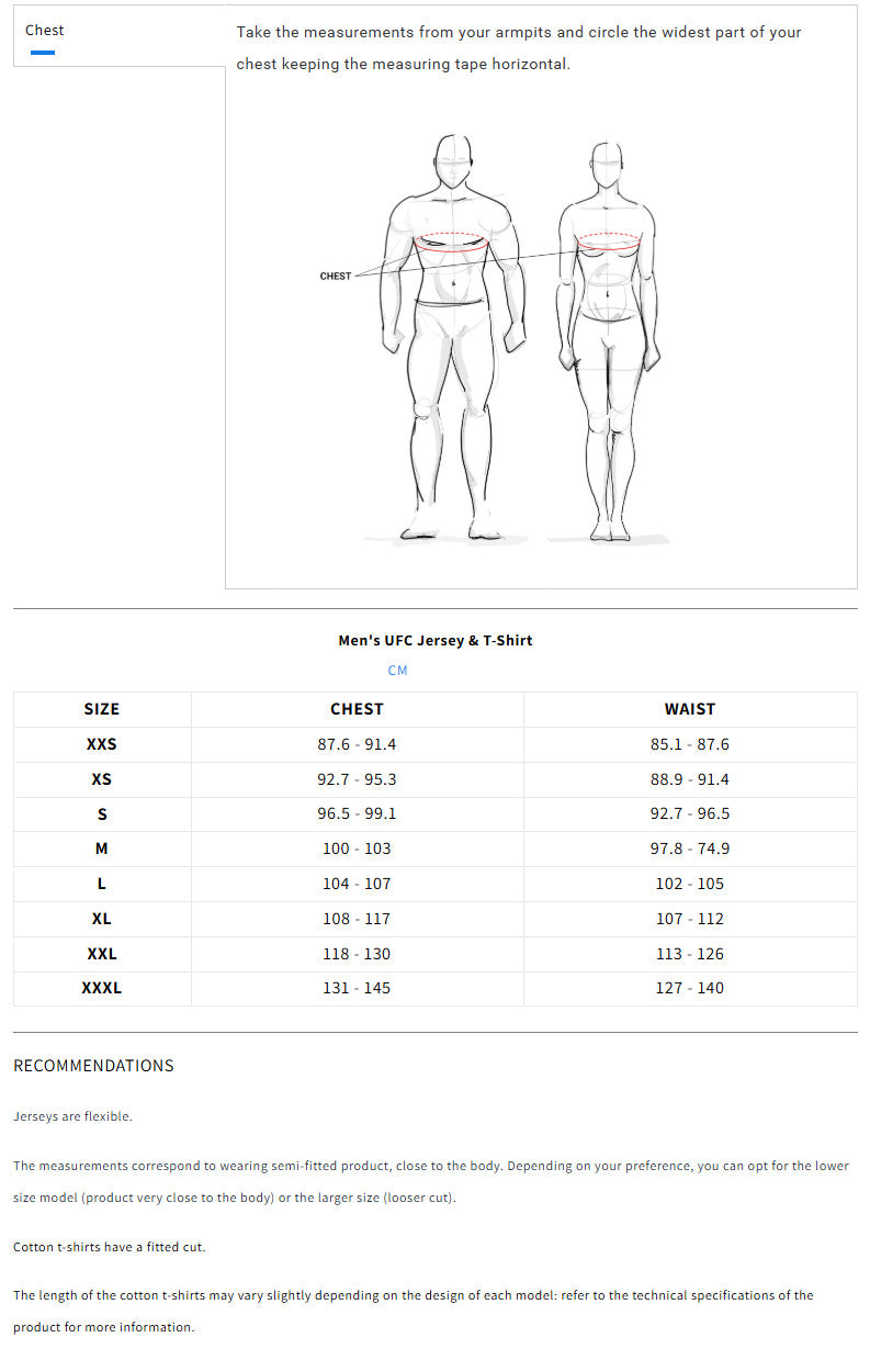 Venum Lazer Dry Tech T-Shirt Black/Grey Size Guide - The Fight Club
