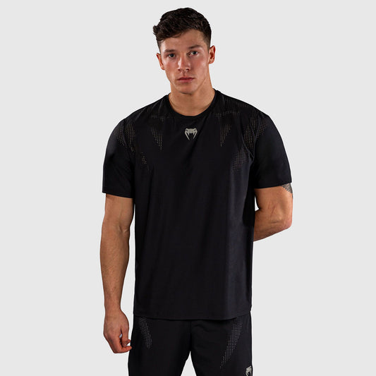 Venum Lazer Dry Tech T-Shirt Black/Grey - The Fight Club