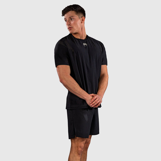 Venum Lazer Dry Tech T-Shirt Black/Grey - The Fight Club