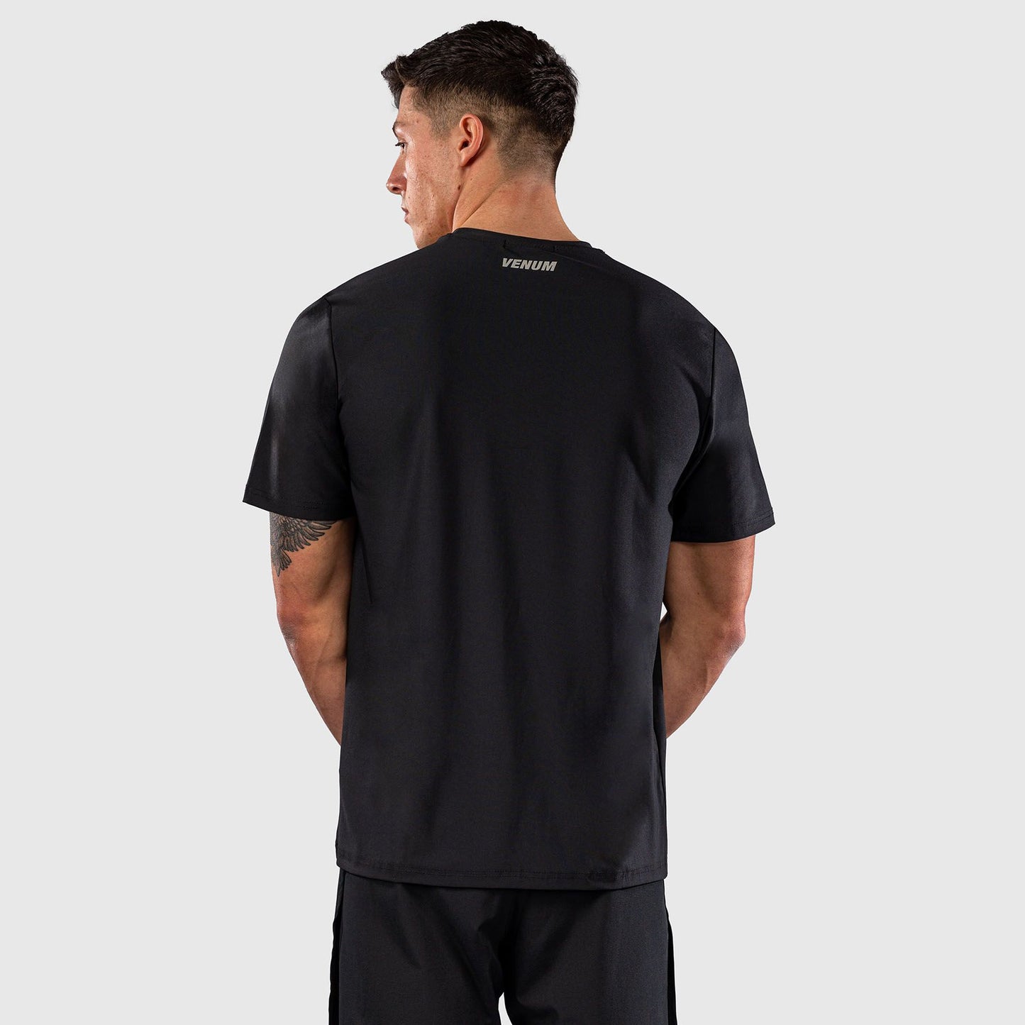 Venum Lazer Dry Tech T-Shirt Black/Grey - The Fight Club
