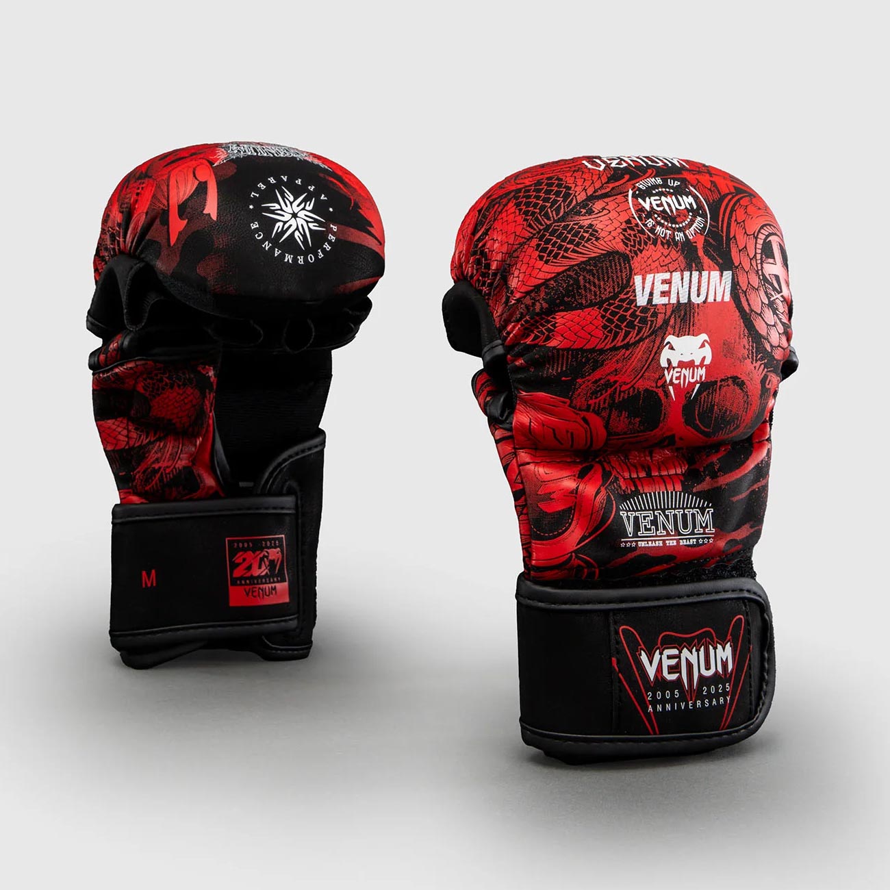 Venum 20th Anniversary Sparring Gloves Black/Red - The Fight Club
