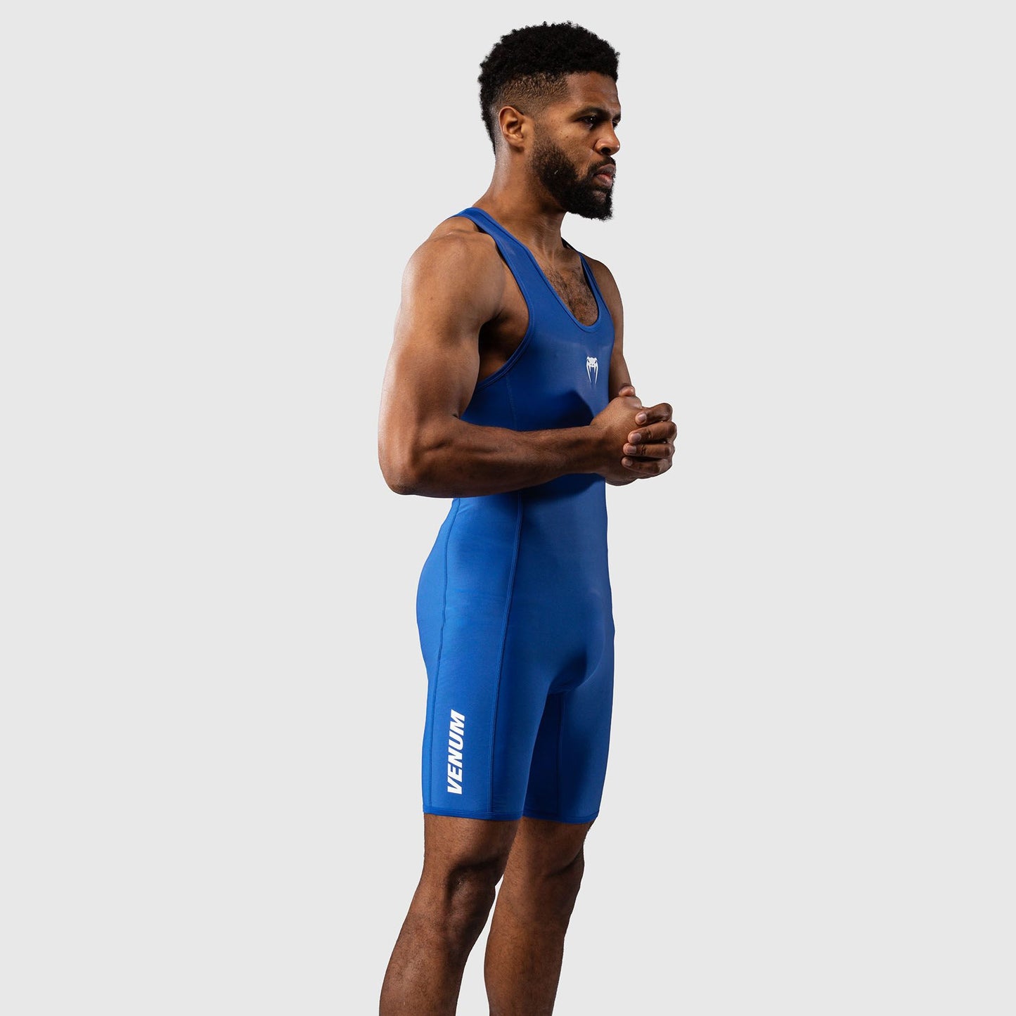 Venum Challenger Men's Wrestling Singlet Blue - The Fight Club