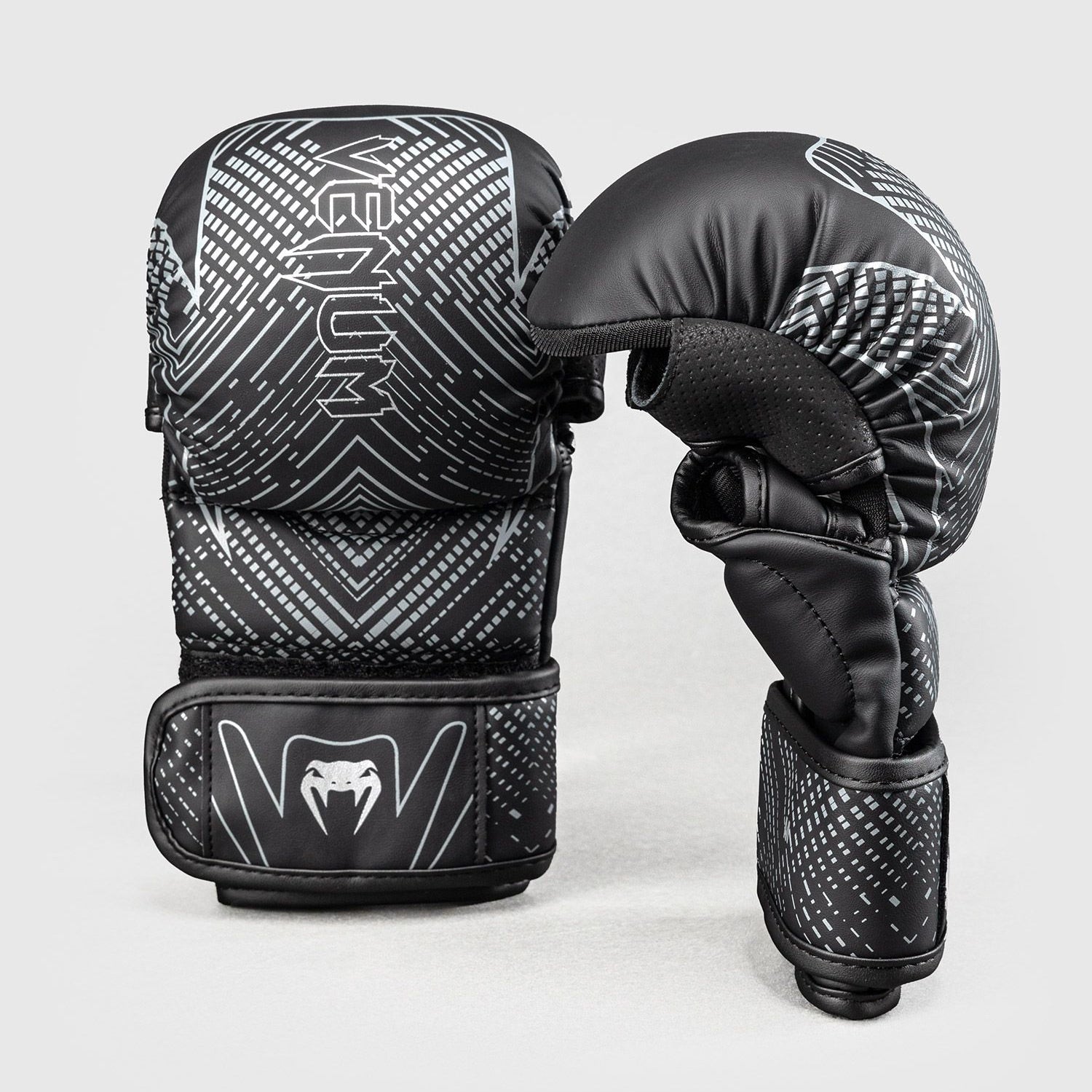 Venum Midnight Fury Sparring Gloves Black/Grey/Silver - The Fight Club