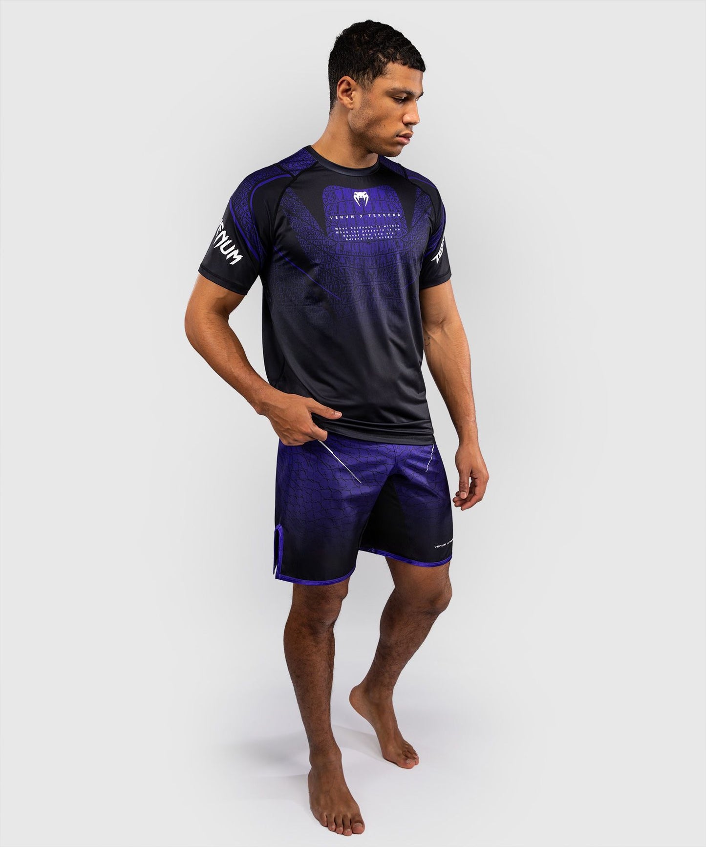 Venum x TEKKEN 8 Dry-Tech T-Shirt Kazuya Black/Purple - The Fight Club