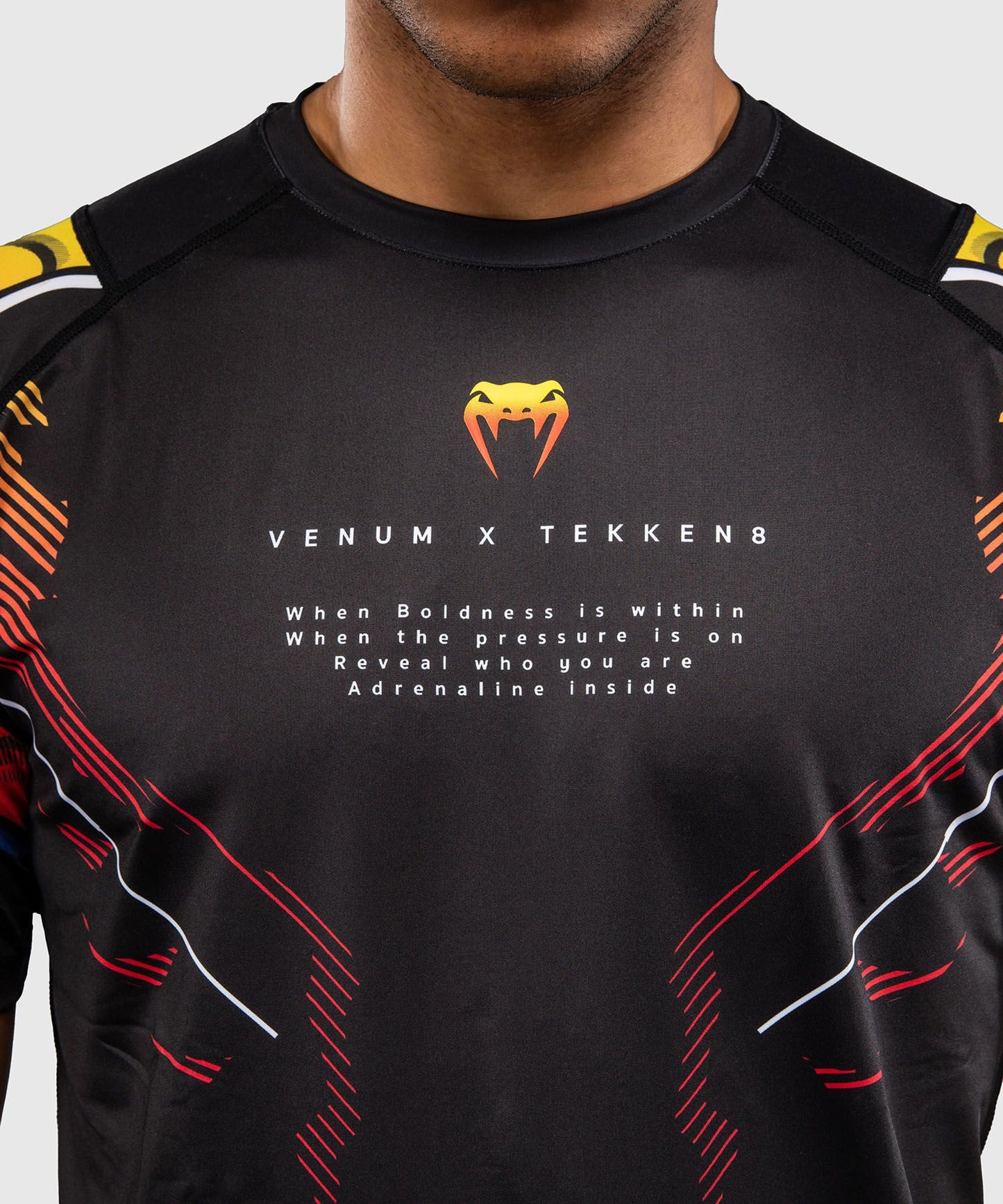 Venum x TEKKEN 8 Dry-Tech T-Shirt Yoshimitsu Black/Orange - The Fight Club