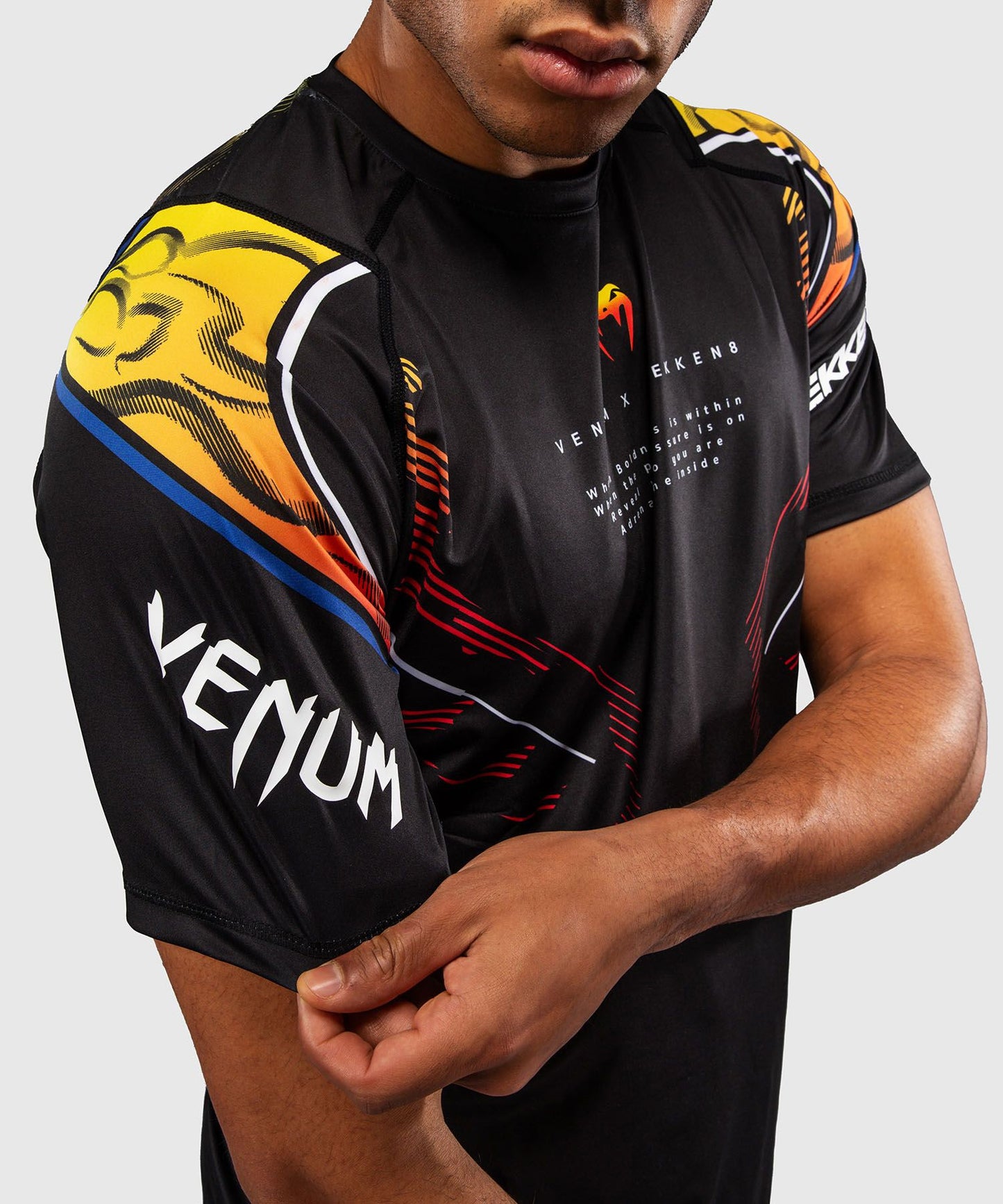 Venum x TEKKEN 8 Dry-Tech T-Shirt Yoshimitsu Black/Orange - The Fight Club