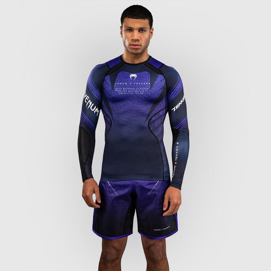 Venum x TEKKEN 8 Long Sleeve Rash Guard Kazuya Black/Purple - The Fight Club
