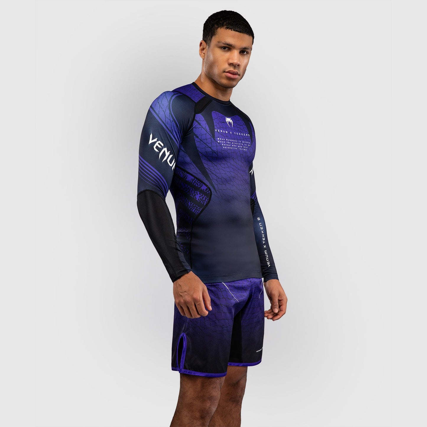 Venum x TEKKEN 8 Long Sleeve Rash Guard Kazuya Black/Purple - The Fight Club