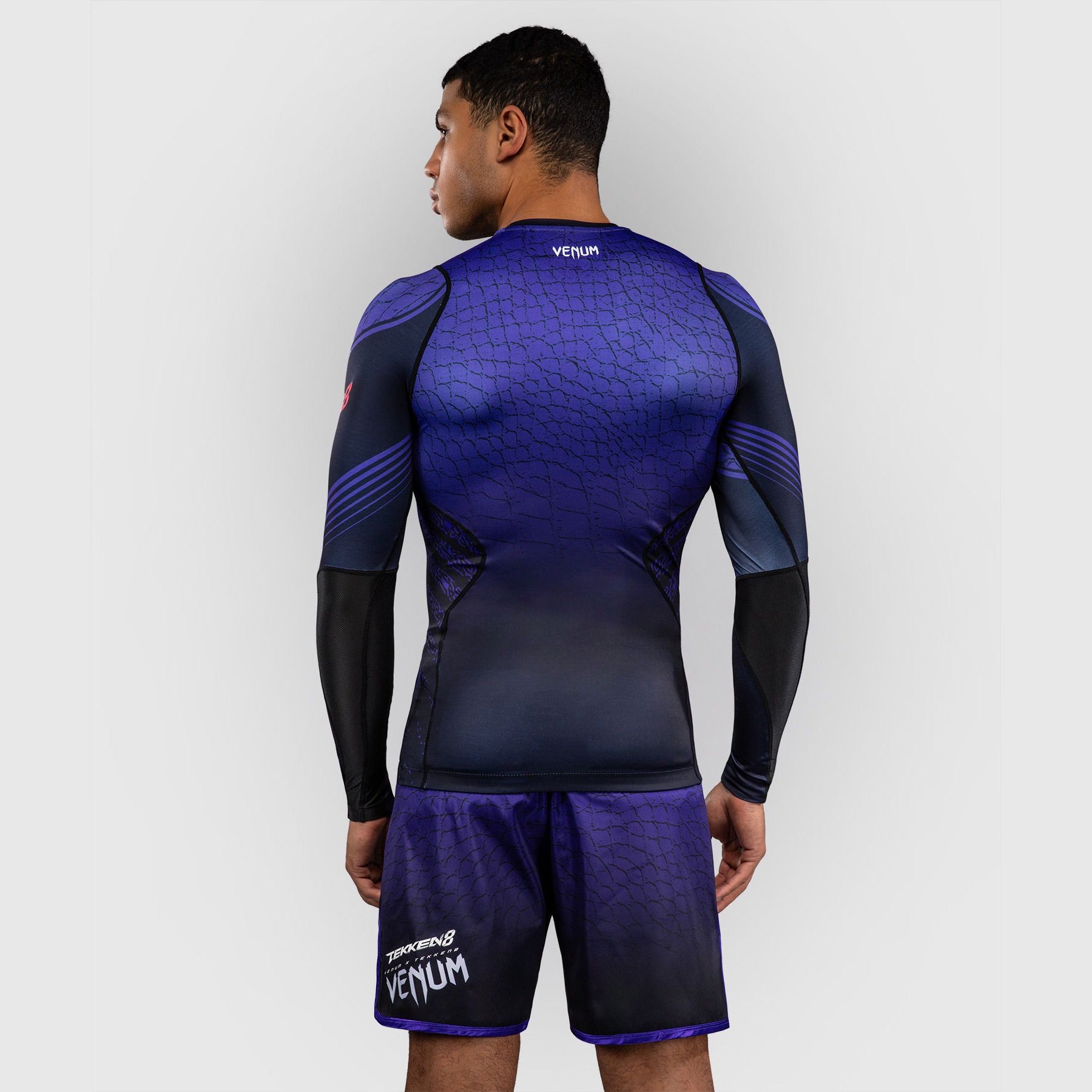Venum x TEKKEN 8 Long Sleeve Rash Guard Kazuya Black/Purple - The Fight Club