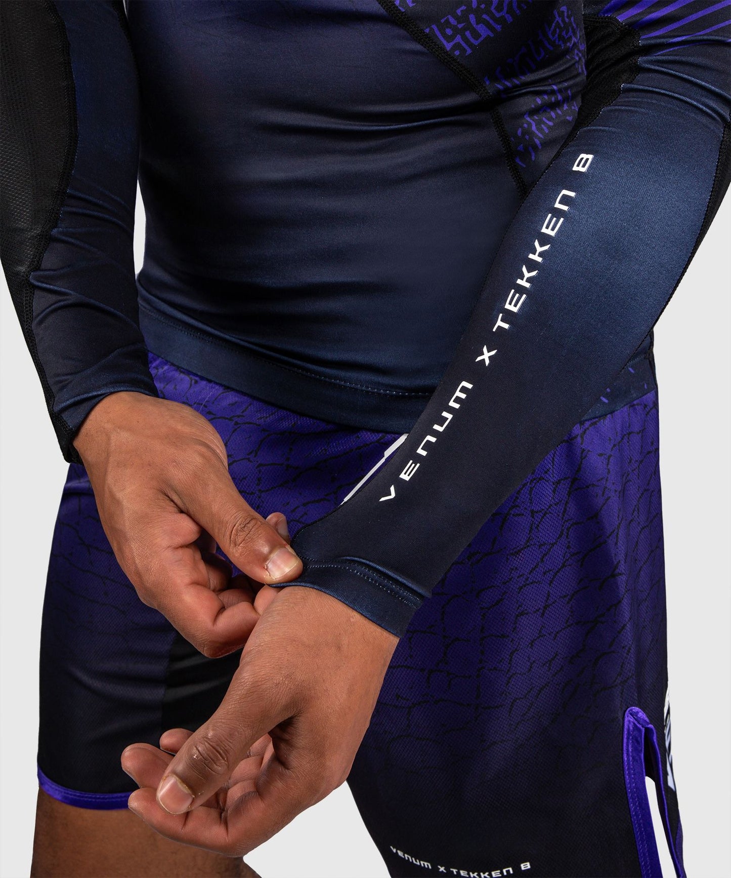 Venum x TEKKEN 8 Long Sleeve Rash Guard Kazuya Black/Purple - The Fight Club
