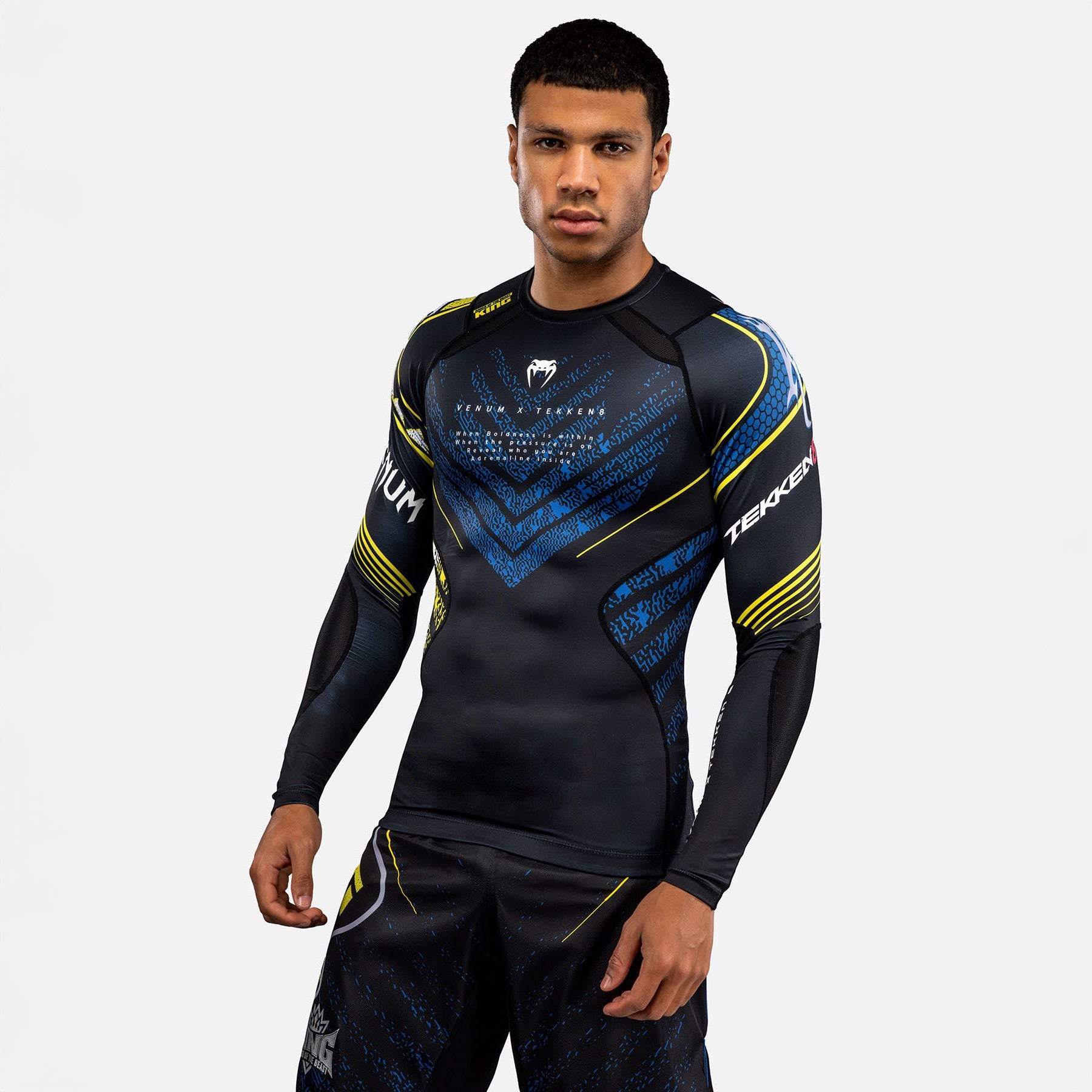 Venum x TEKKEN 8 Long Sleeve Rash Guard King Black/Yellow - The Fight Club
