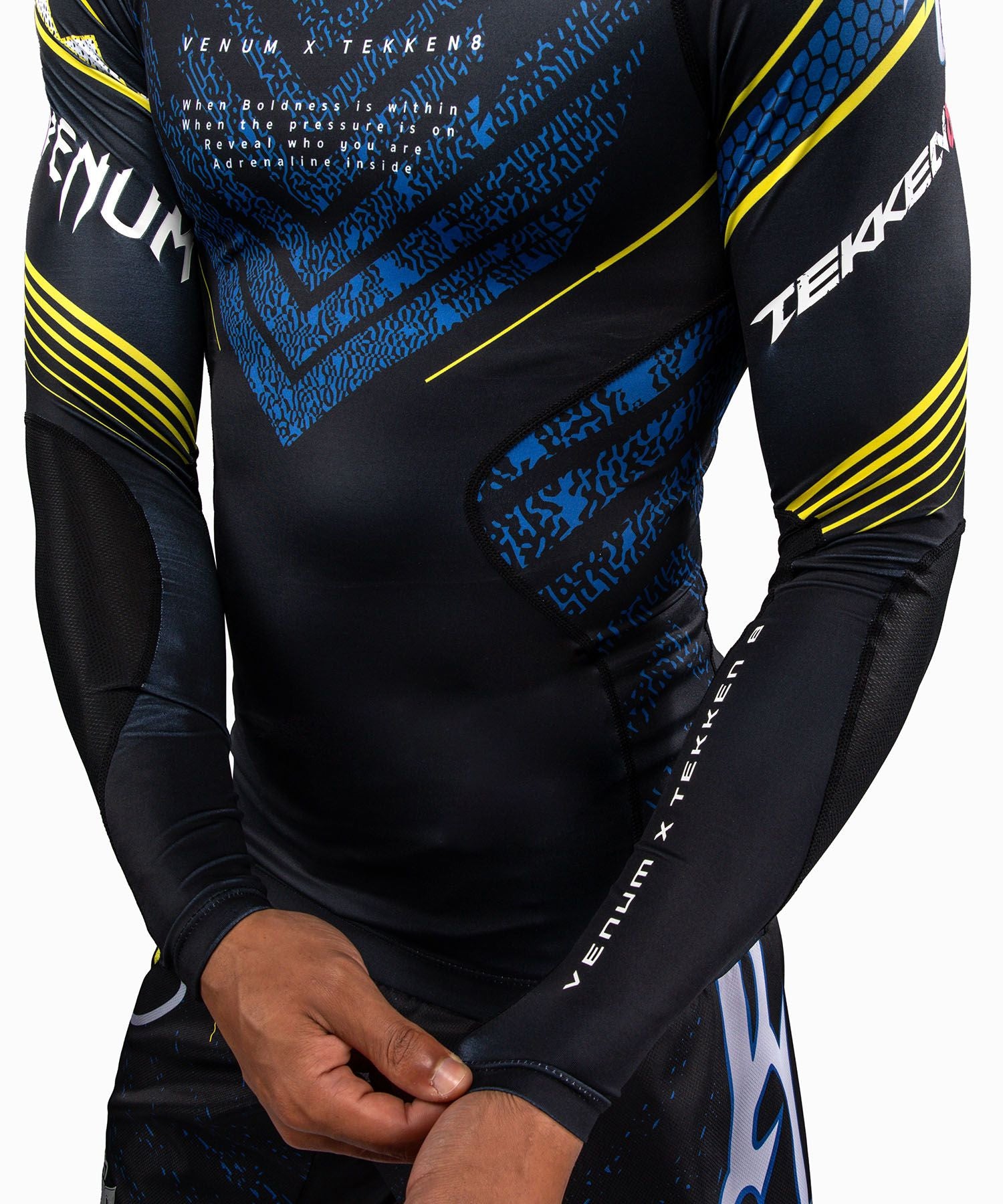 Venum x TEKKEN 8 Long Sleeve Rash Guard King Black/Yellow - The Fight Club