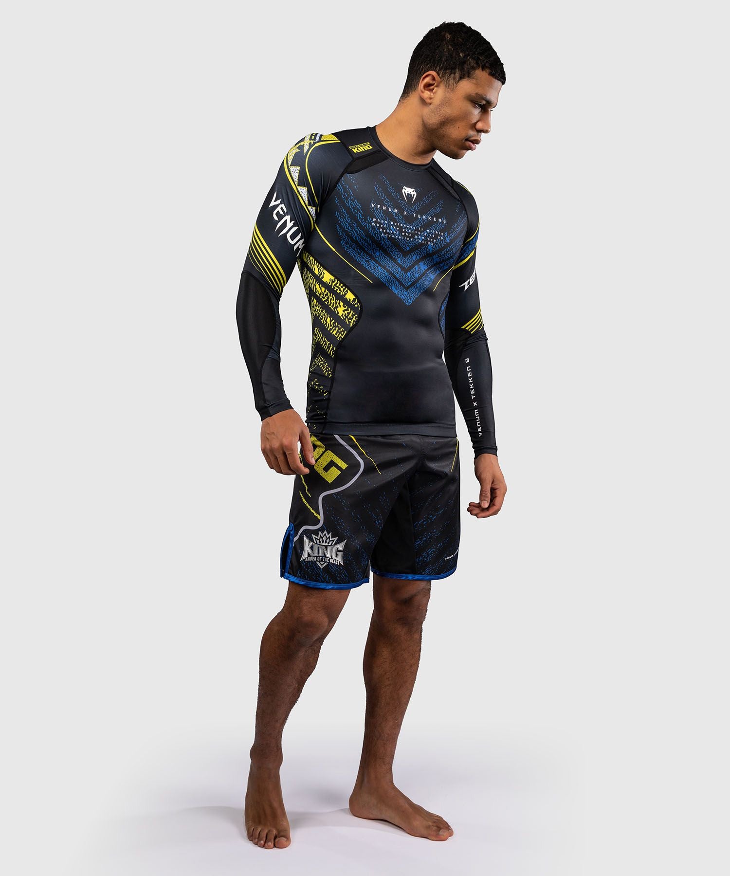 Venum x TEKKEN 8 Long Sleeve Rash Guard King Black/Yellow - The Fight Club