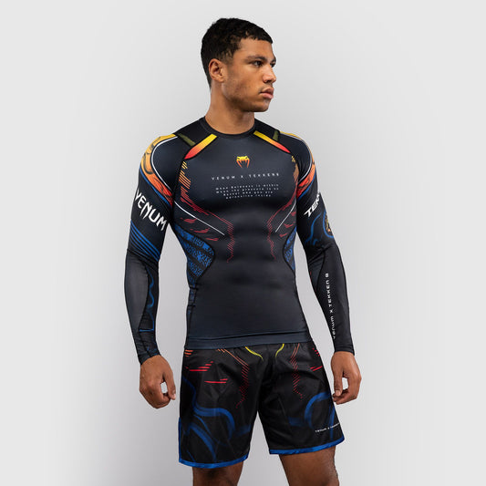 Venum x TEKKEN 8 Long Sleeve Rash Guard Yoshimitsu Black/Orange - The Fight Club