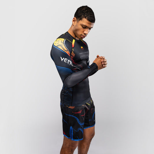 Venum x TEKKEN 8 Long Sleeve Rash Guard Yoshimitsu Black/Orange - The Fight Club