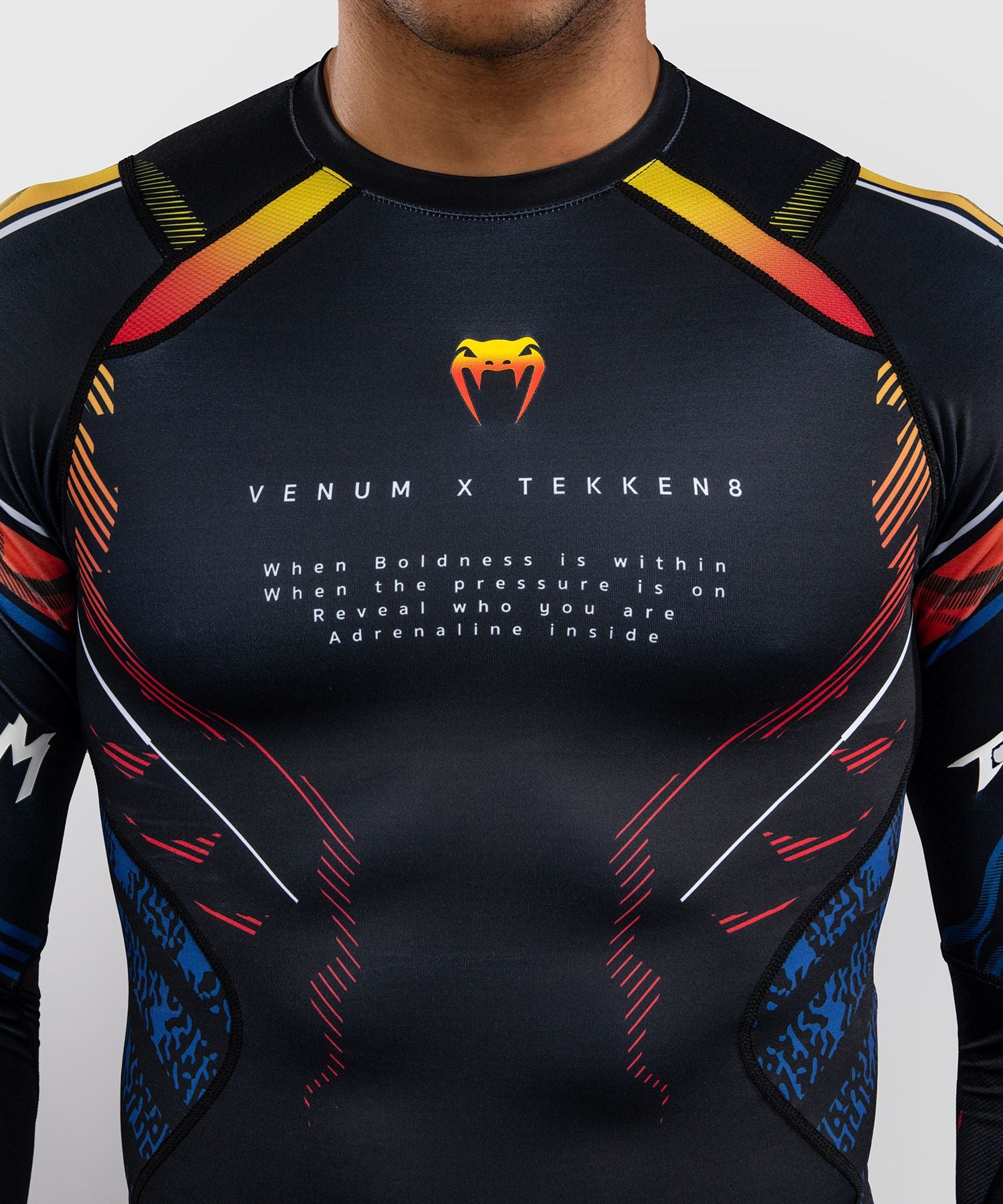 Venum x TEKKEN 8 Long Sleeve Rash Guard Yoshimitsu Black/Orange - The Fight Club