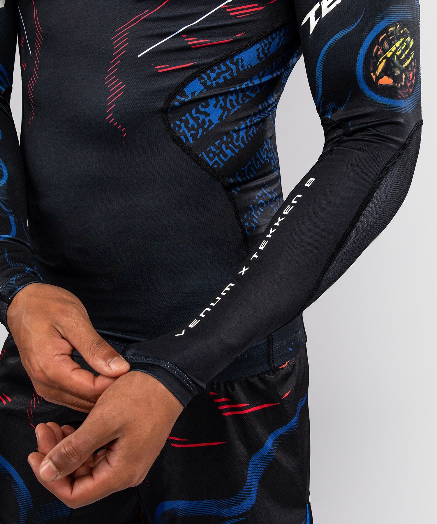 Venum x TEKKEN 8 Long Sleeve Rash Guard Yoshimitsu Black/Orange - The Fight Club