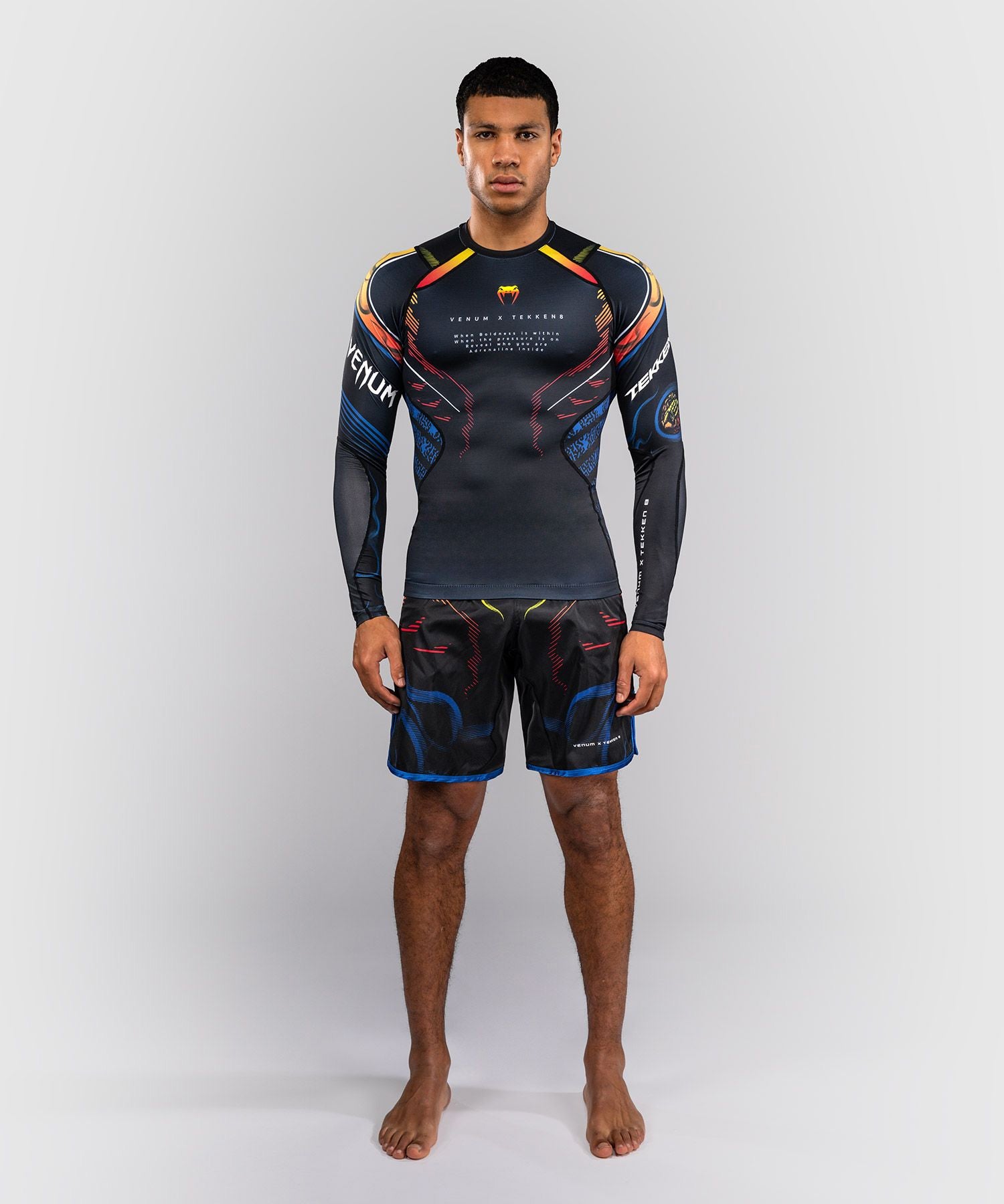 Venum x TEKKEN 8 Long Sleeve Rash Guard Yoshimitsu - Black/Orange