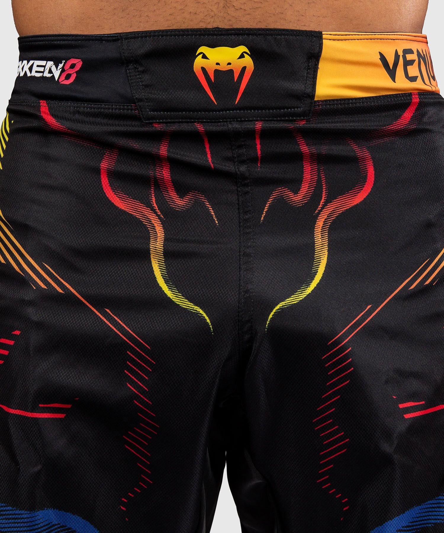 Venum x TEKKEN 8 Fight Shorts Yoshimitsu Black/Orange - The Fight Club