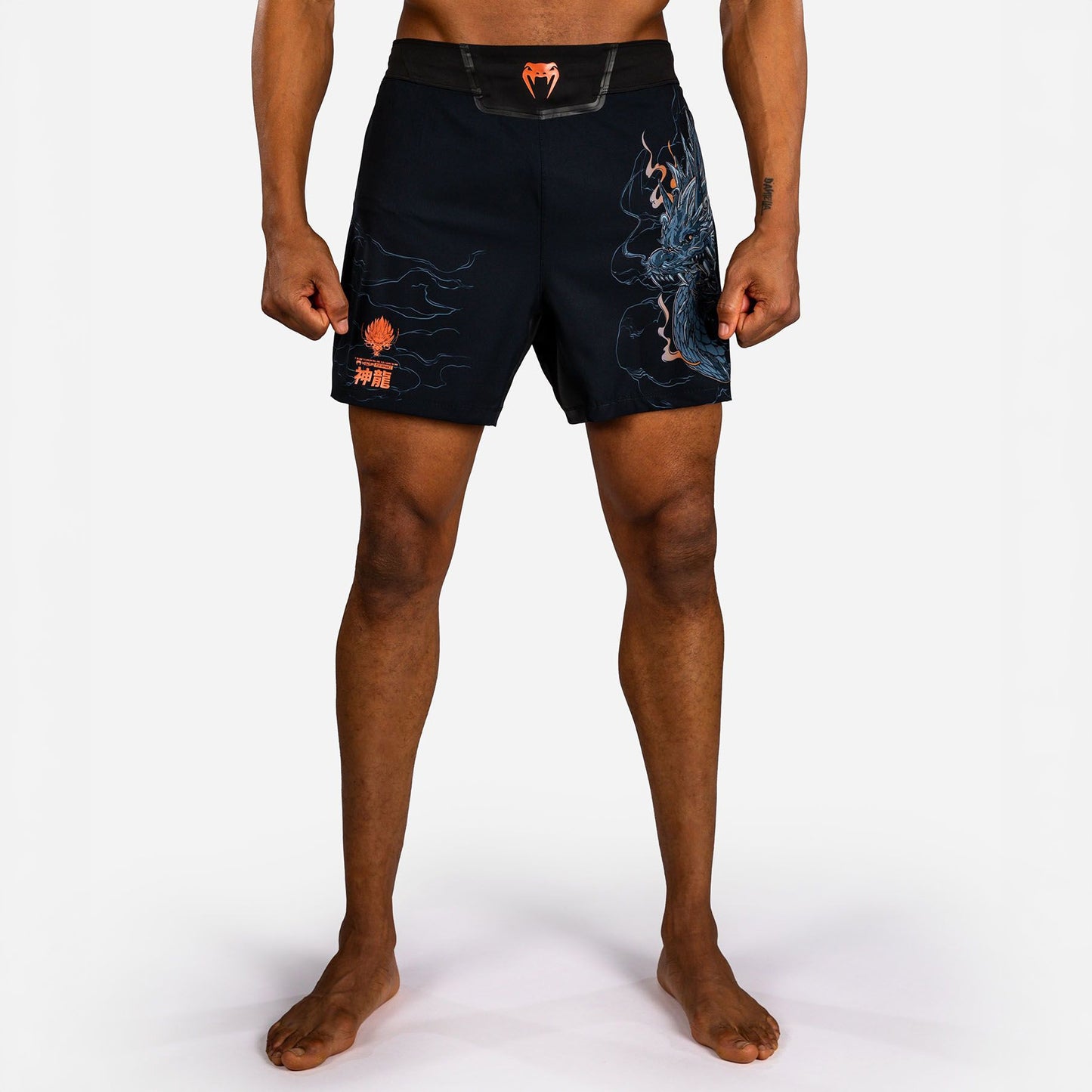 Venum Thunder Dragon Fight Shorts Black/Grey/Copper - The Fight Club
