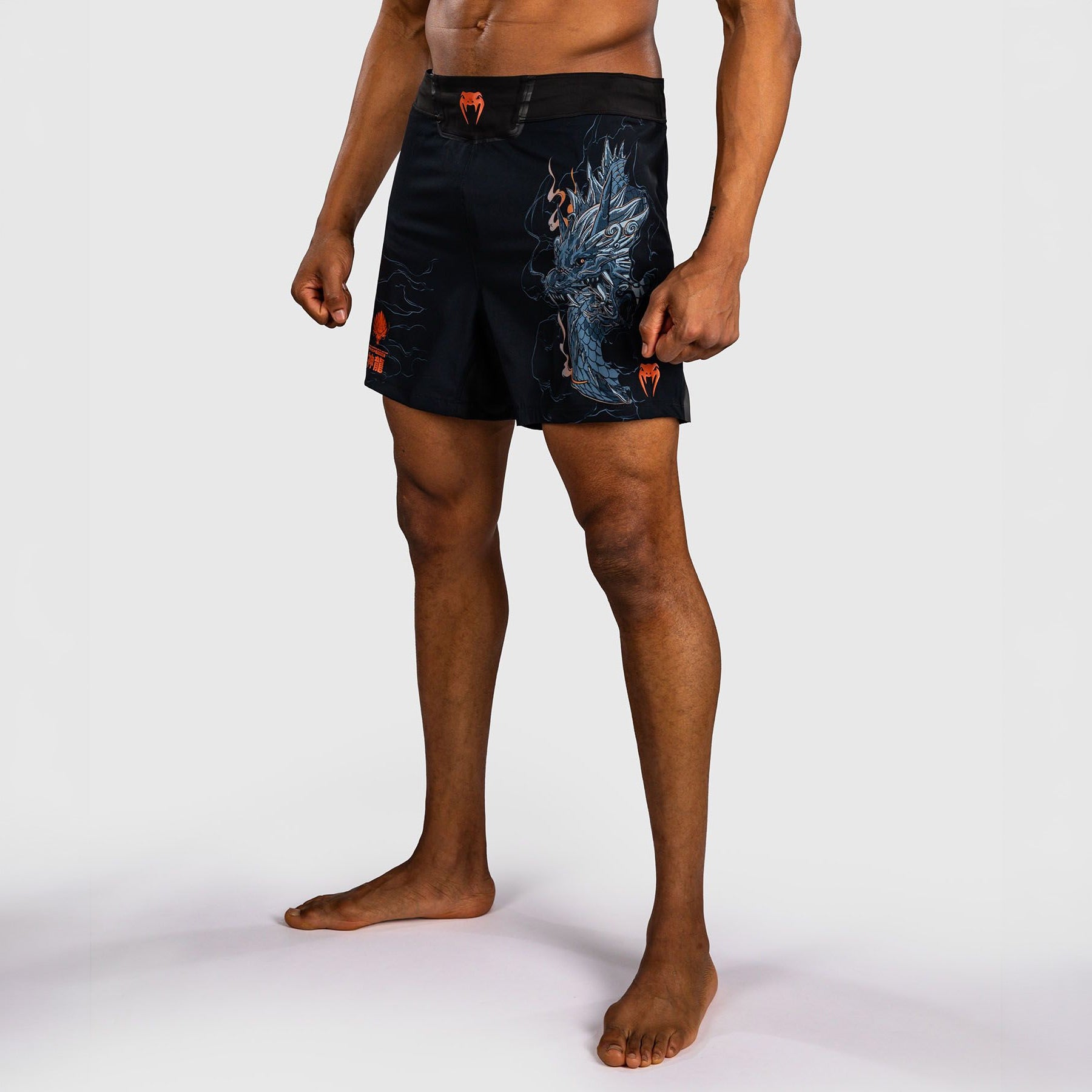 Venum Thunder Dragon Fight Shorts Black/Grey/Copper - The Fight Club