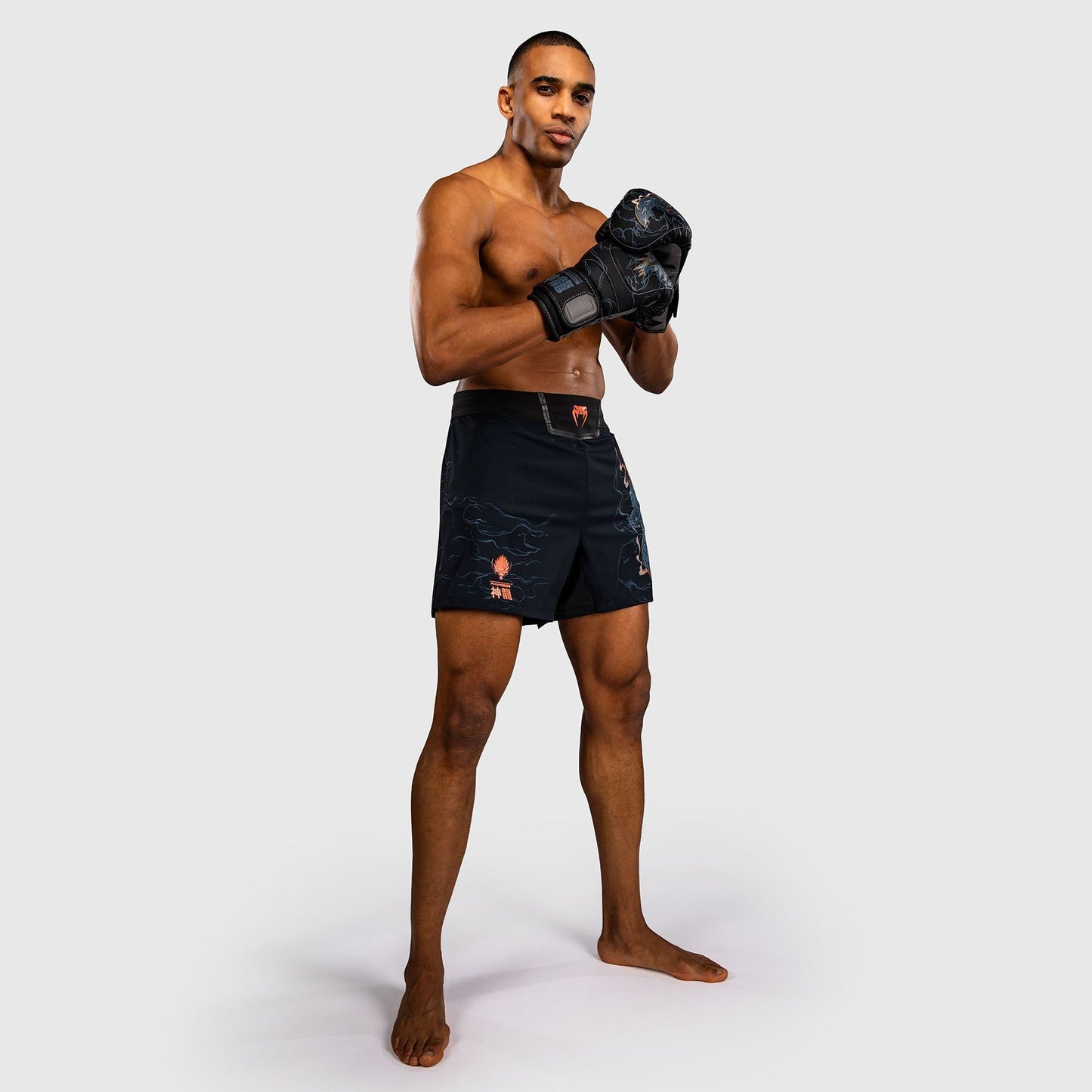 Venum Thunder Dragon Fight Shorts Black/Grey/Copper - The Fight Club