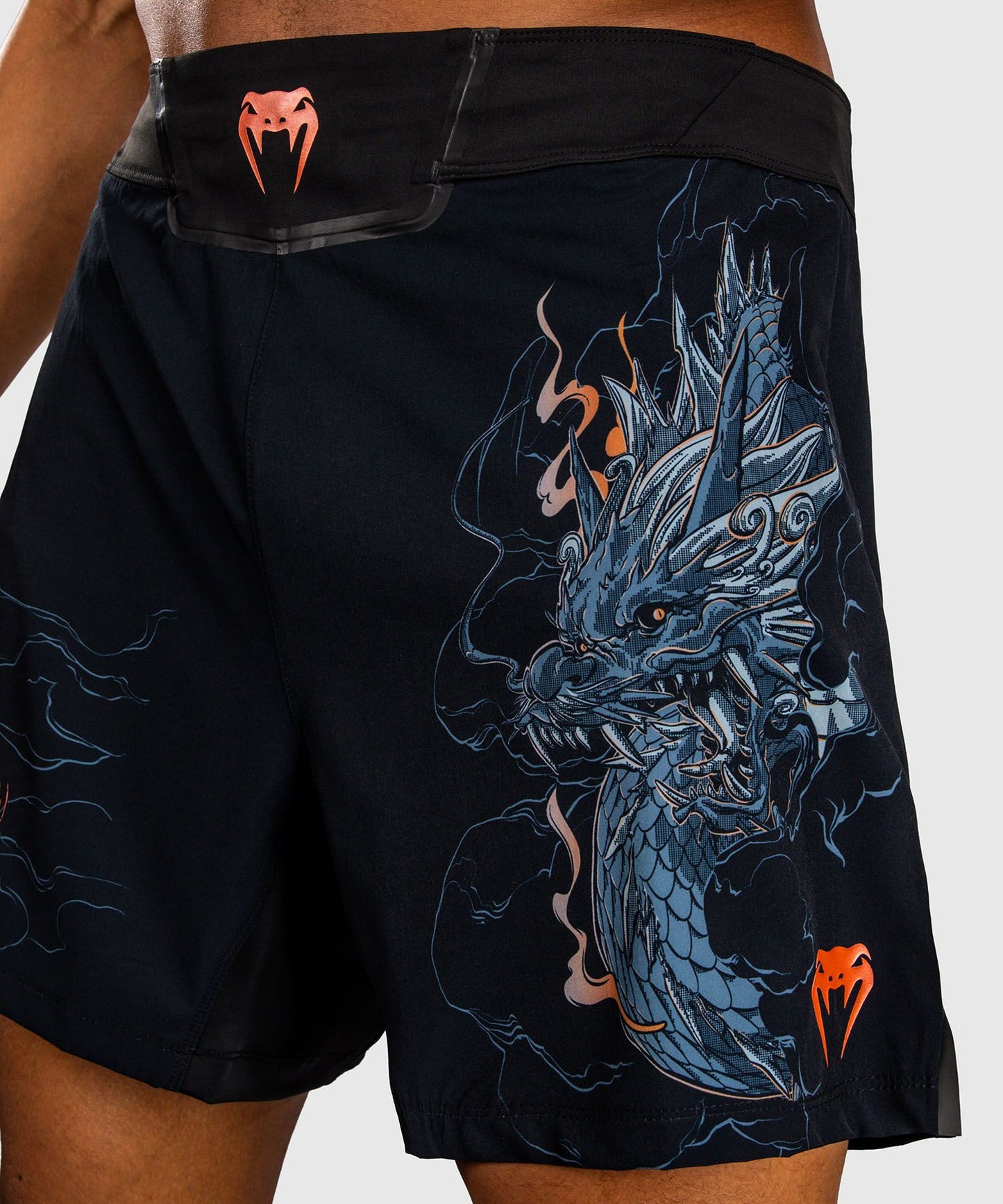 Venum Thunder Dragon Fight Shorts Black/Grey/Copper - The Fight Club
