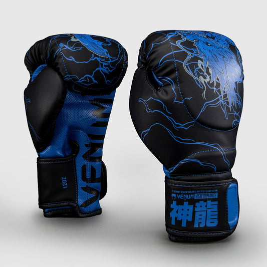 Venum Thunder Dragon Boxing Gloves Black/Royal Blue - The Fight Club